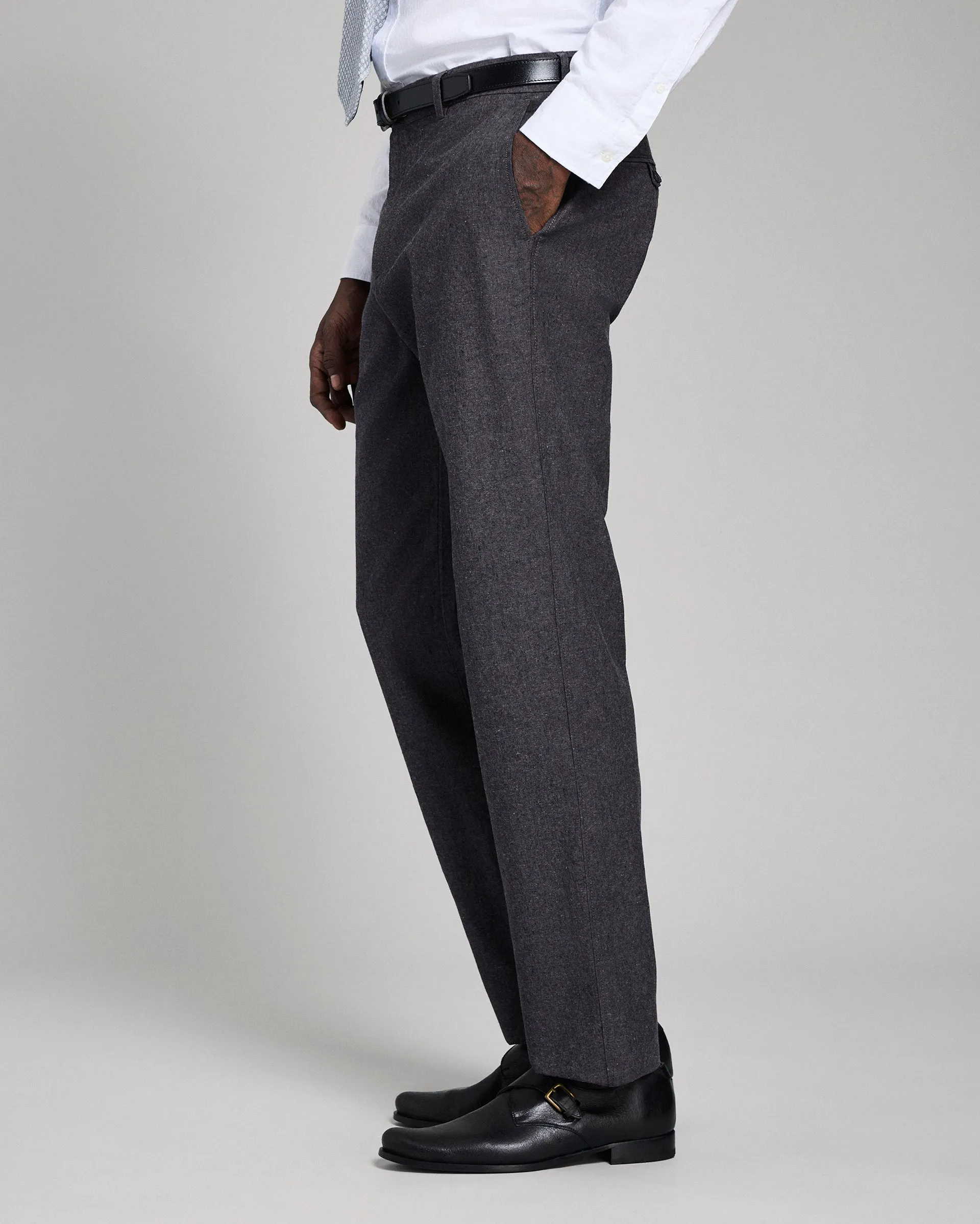 Chambray Flat Front Pant sold by Billy Reid product image thumbnail 3