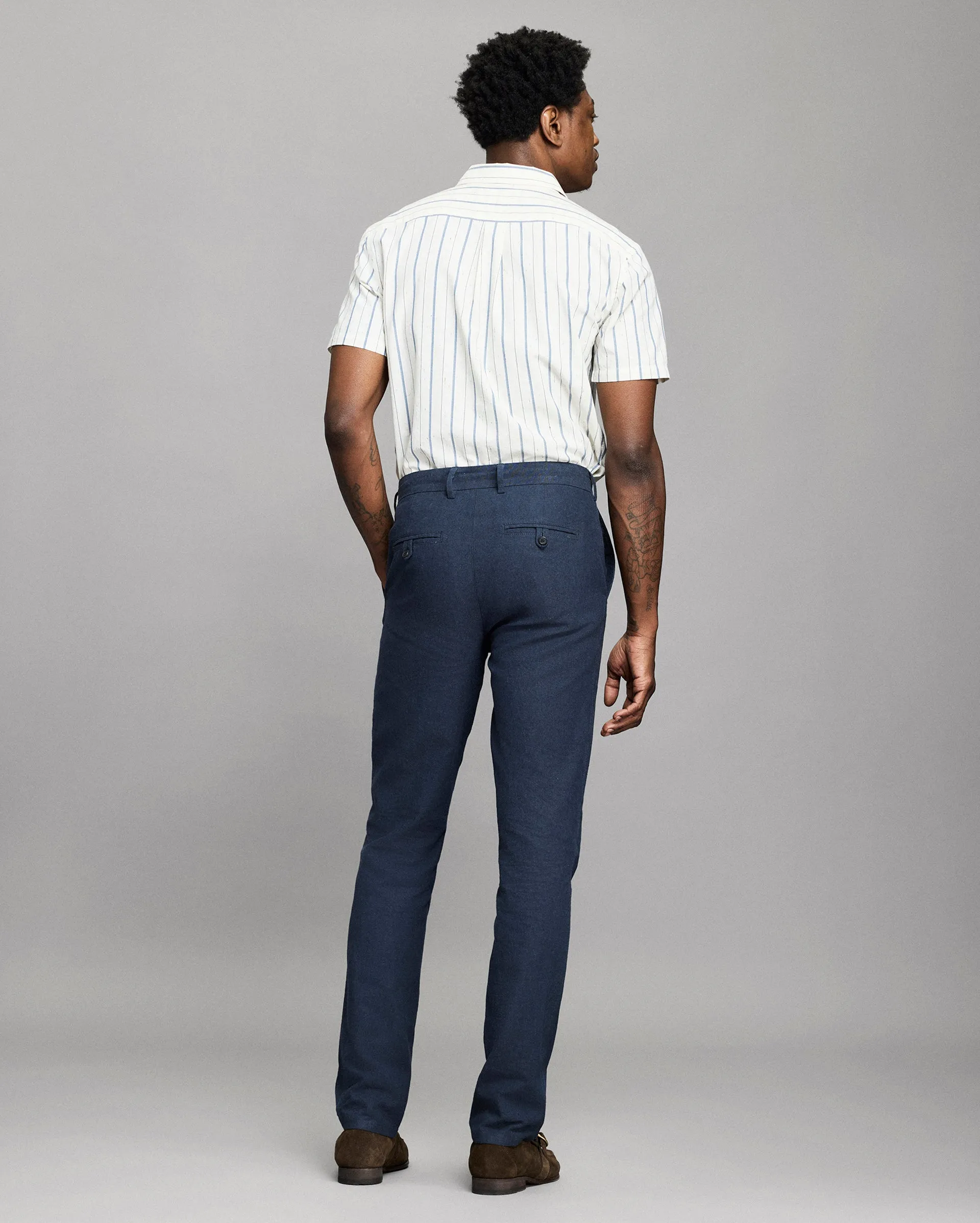 Chambray Flat Front Pant sold by Billy Reid product image thumbnail 3