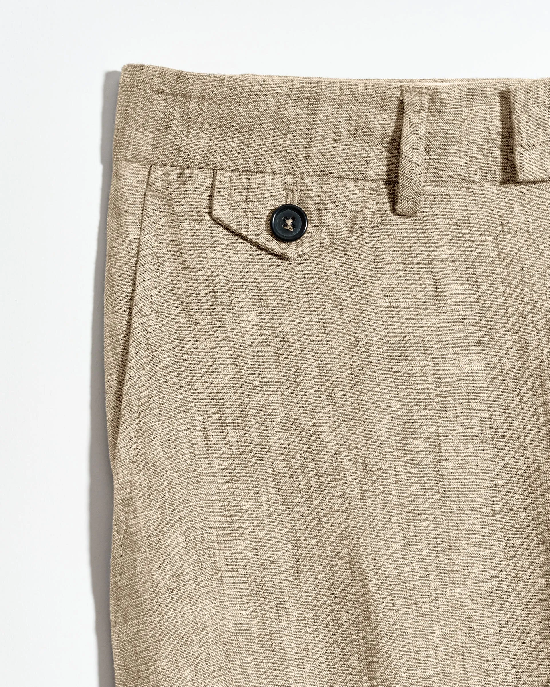Linen Flat Front Trouser sold by Billy Reid product image thumbnail 3