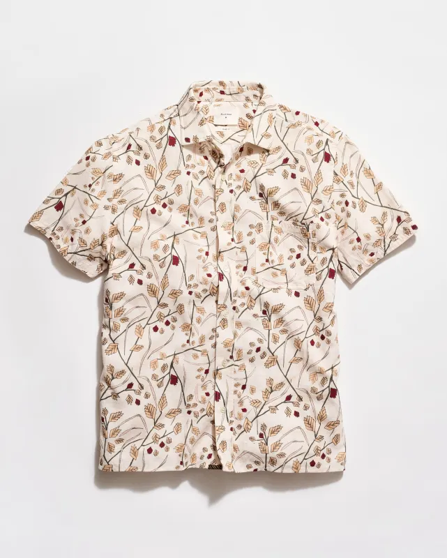 Short Sleeve Textural Sea Oat Treme Shirt made by Billy Reid
