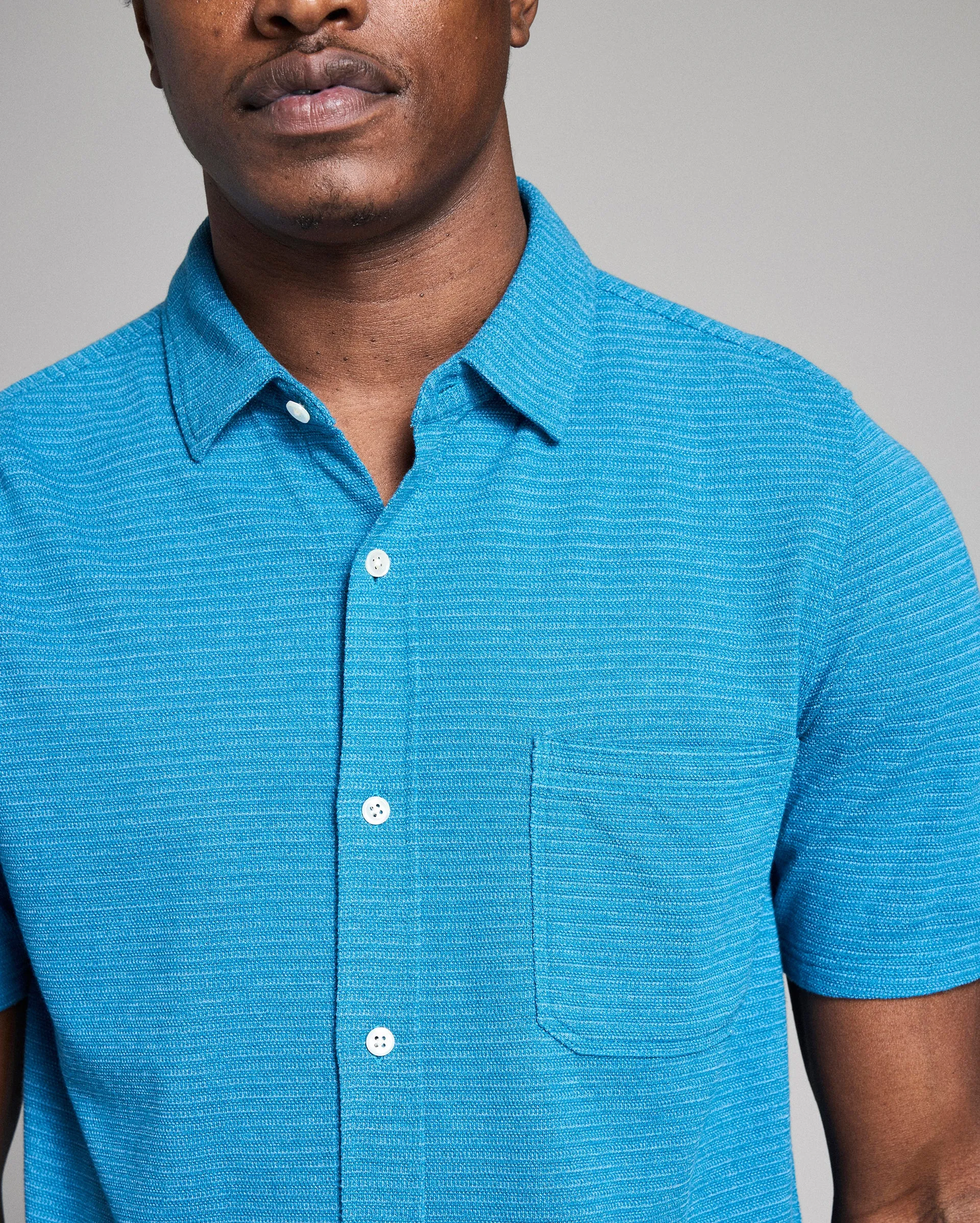 Short Sleeve Textured Treme Knit Shirt sold by Billy Reid product image thumbnail 3