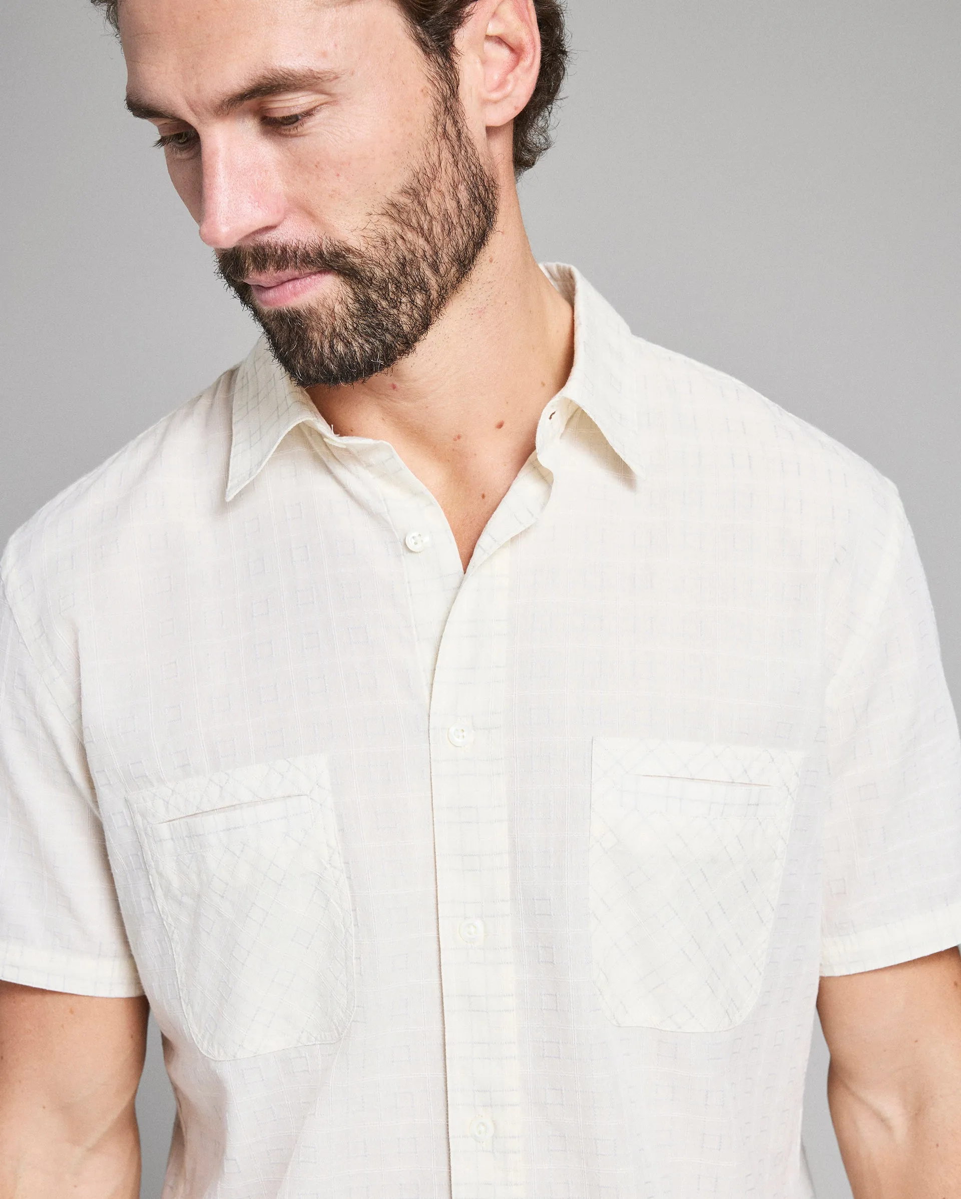 Short Sleeve Corded Plaid Donelson Shirt sold by Billy Reid product image thumbnail 5