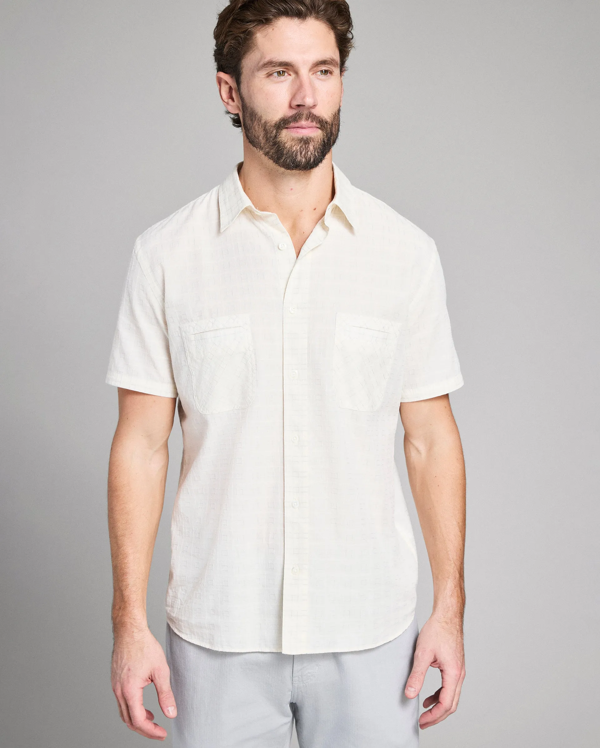 Short Sleeve Corded Plaid Donelson Shirt sold by Billy Reid product image thumbnail 4