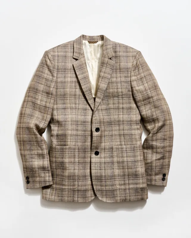 Plaid Linen Walton Jacket made by Billy Reid