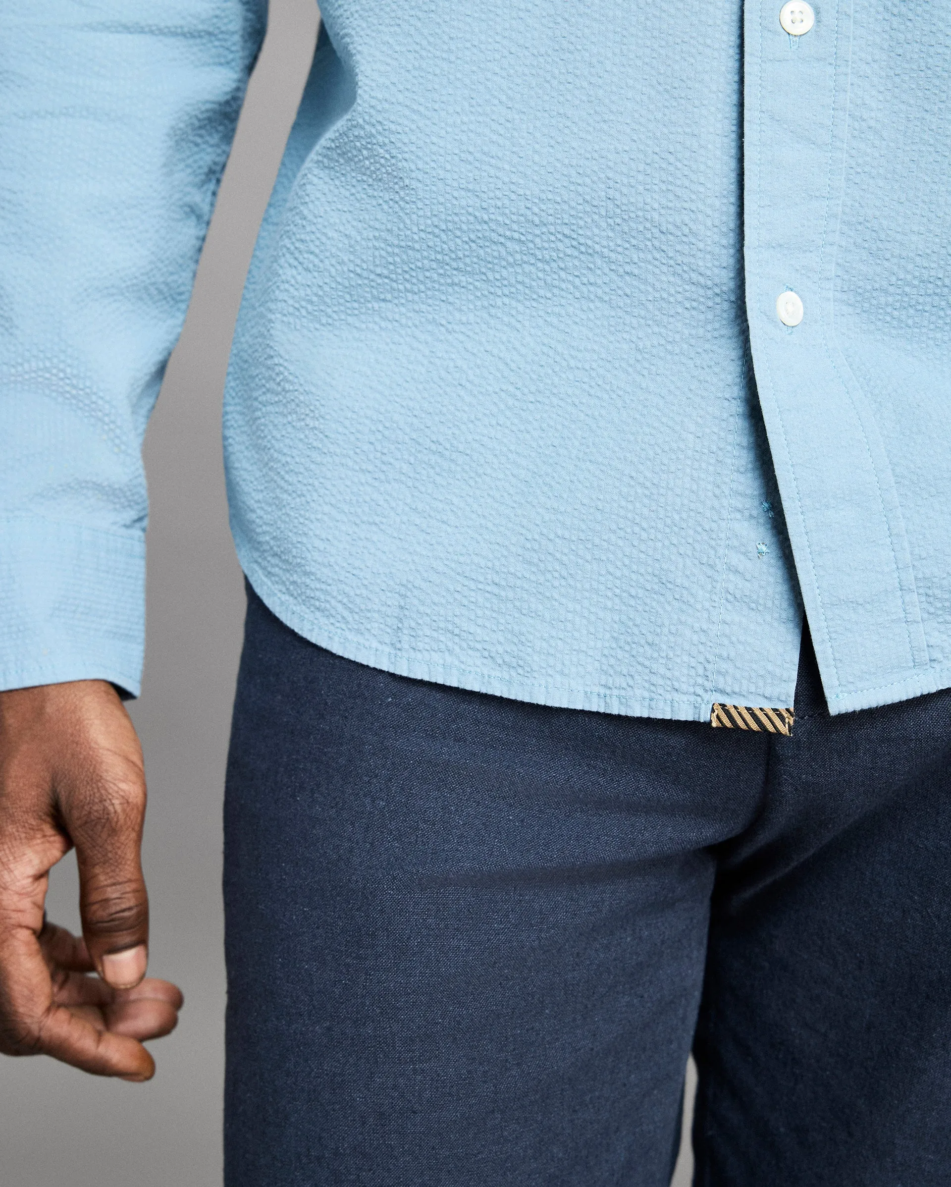 Seersucker Cedar Shirt sold by Billy Reid product image thumbnail 4