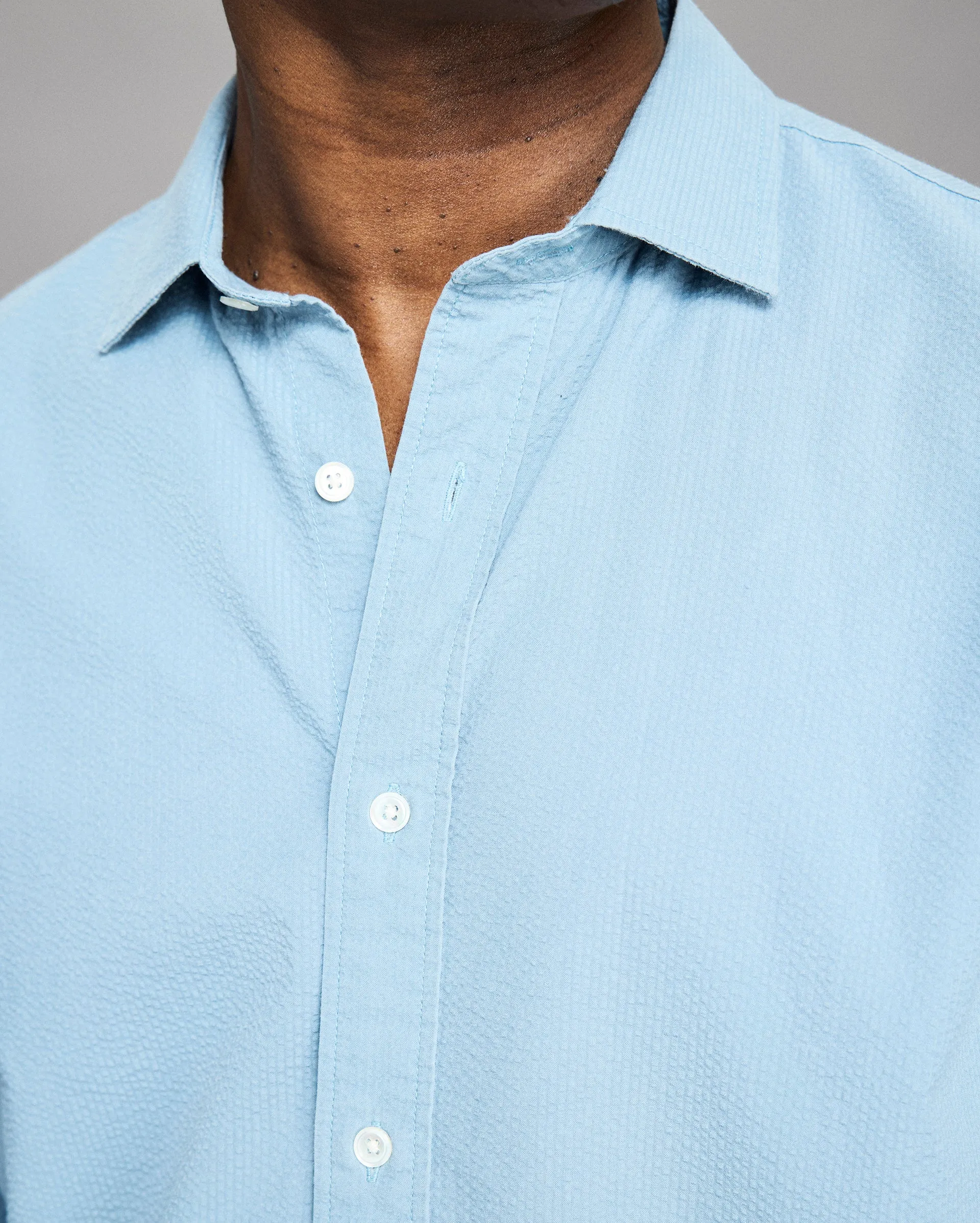 Seersucker Cedar Shirt sold by Billy Reid product image thumbnail 5