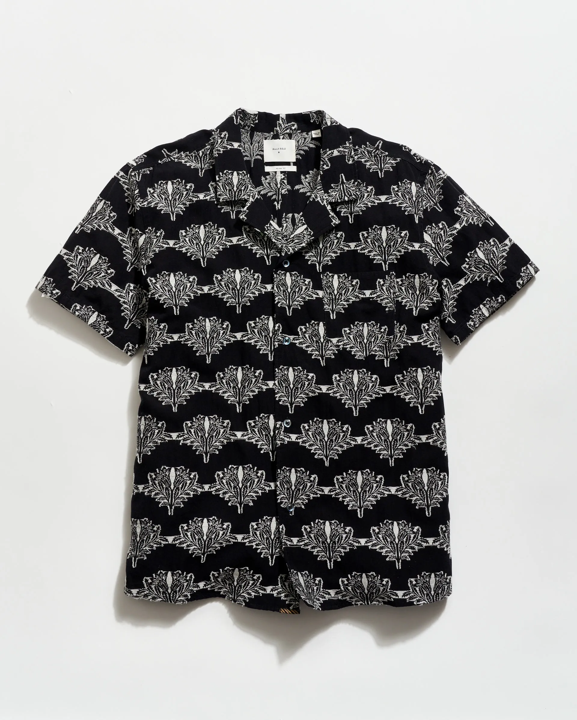 Short Sleeve Botanical Jacquard Camp Shirt sold by Billy Reid