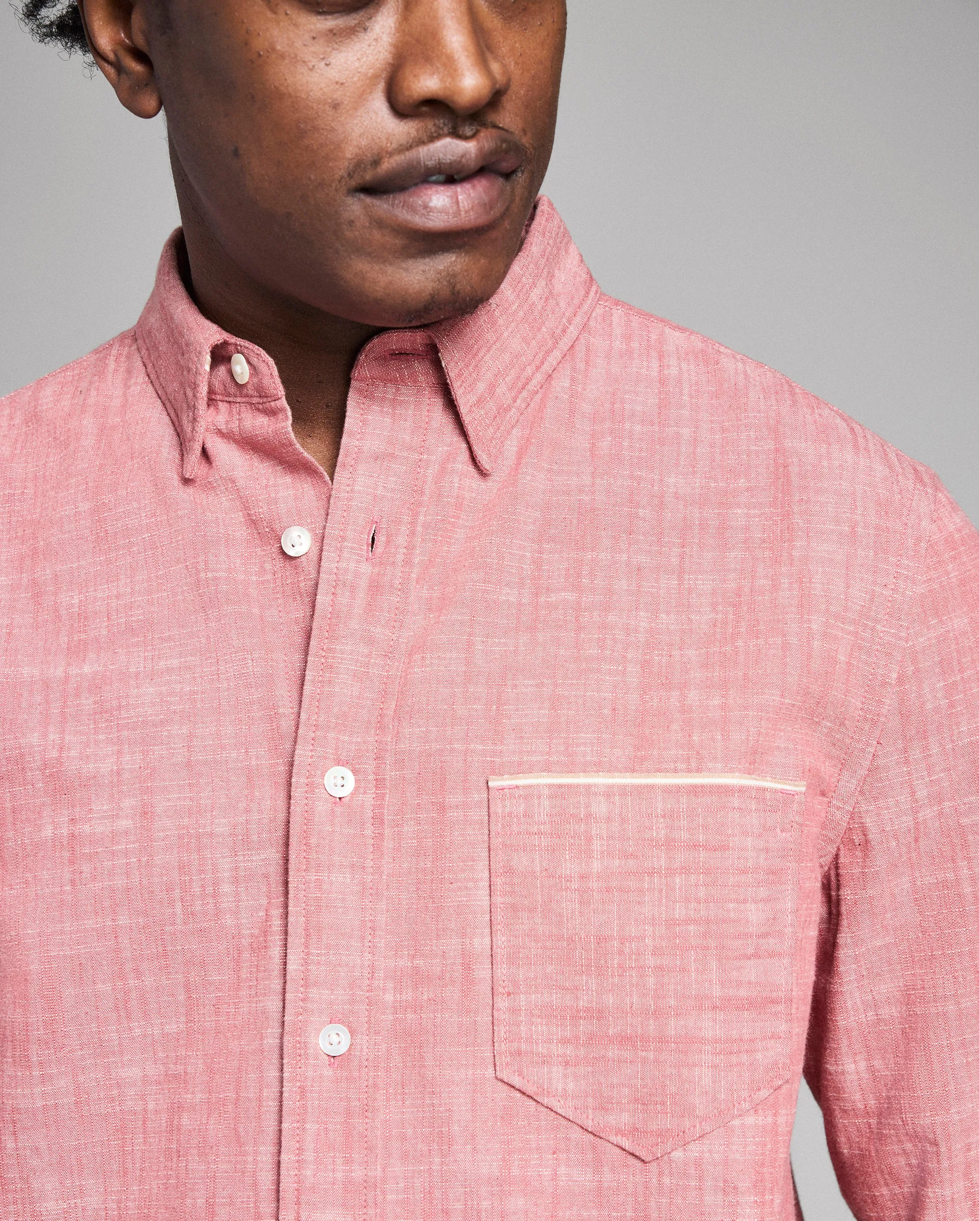 Slub Cotton MSL 1-Pocket Shirt sold by Billy Reid product image thumbnail 4