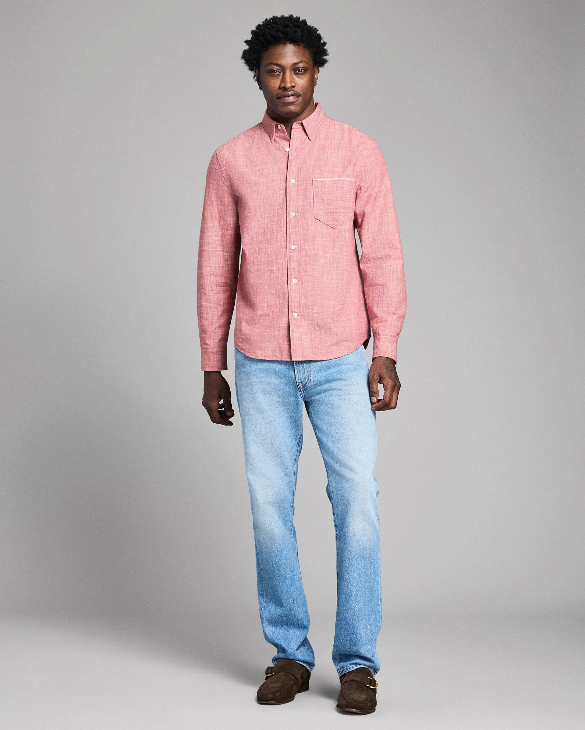 Slub Cotton MSL 1-Pocket Shirt sold by Billy Reid product image thumbnail 2