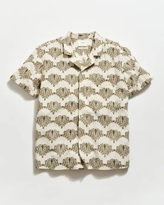 Short Sleeve Botanical Jacquard Camp Shirt made by Billy Reid