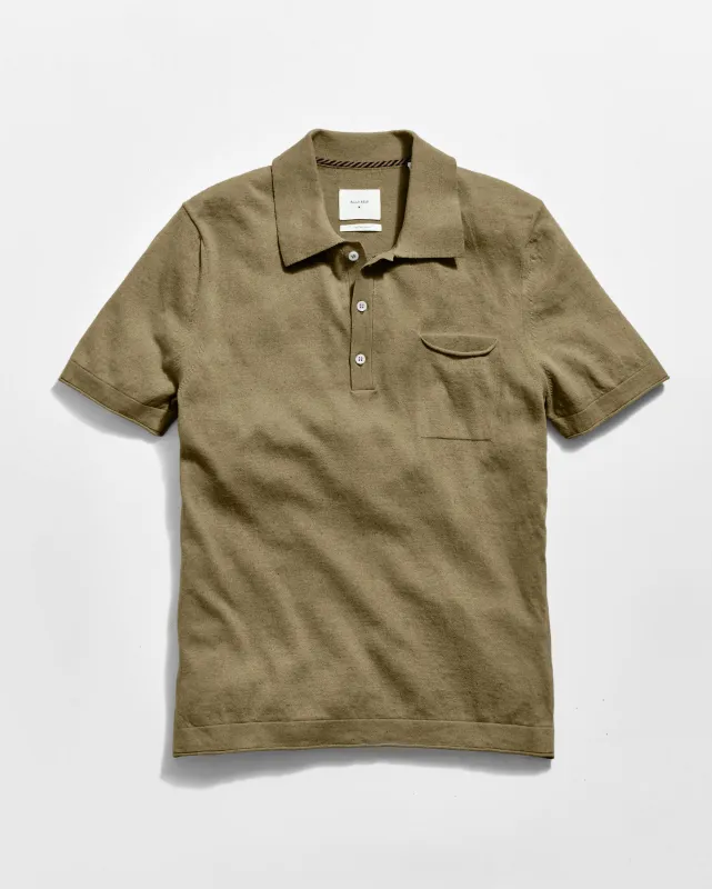 Cotton Linen Sweater Polo made by Billy Reid