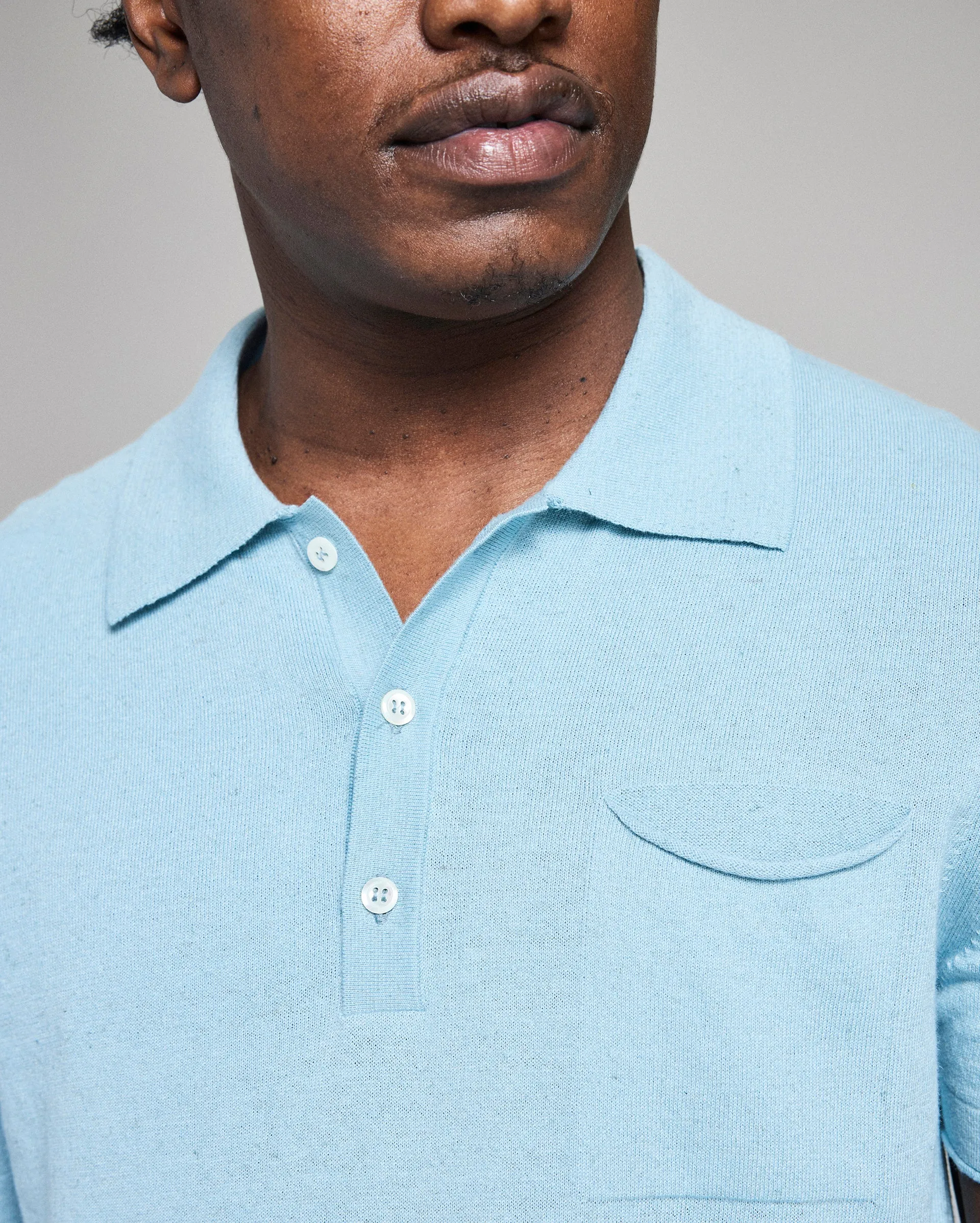 Cotton Linen Sweater Polo sold by Billy Reid product image thumbnail 4