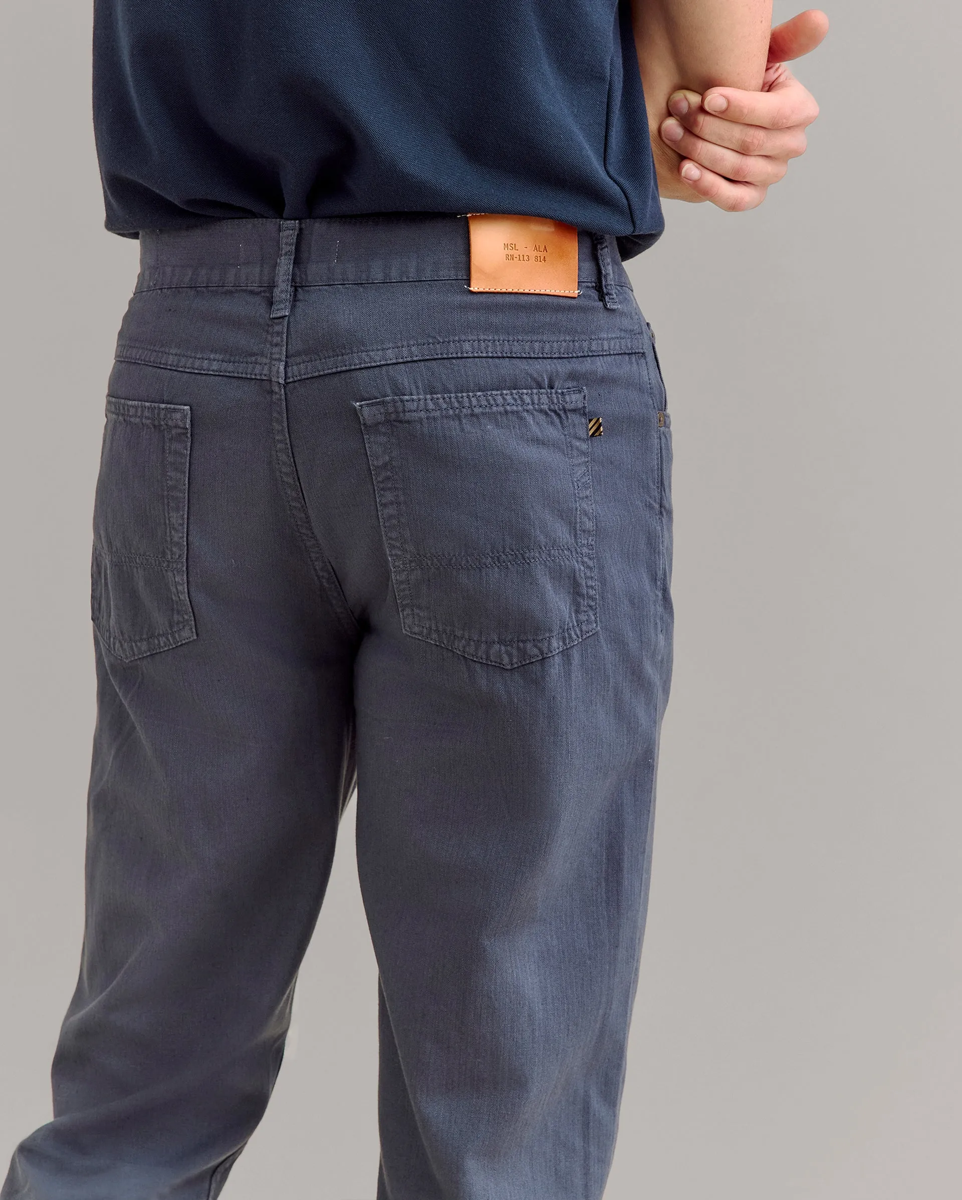 Cotton Linen 5 Pocket Pant sold by Billy Reid product image thumbnail 3