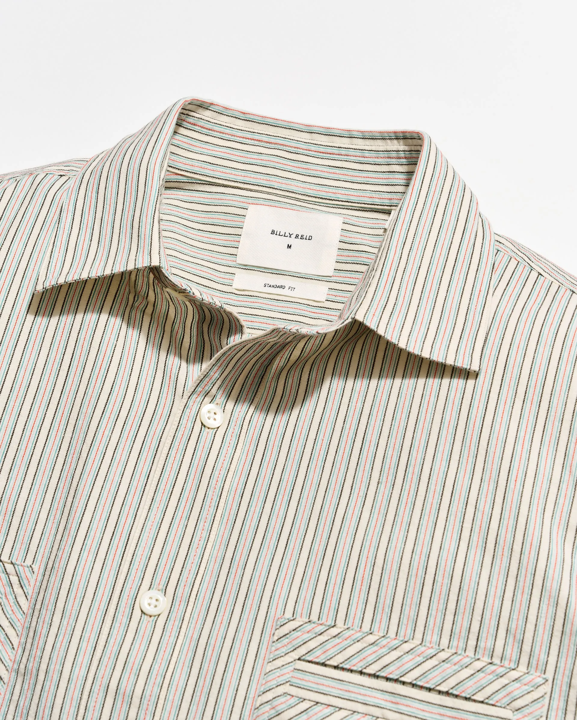 Short Sleeve Dobby Stripe Donelson Shirt sold by Billy Reid product image thumbnail 2