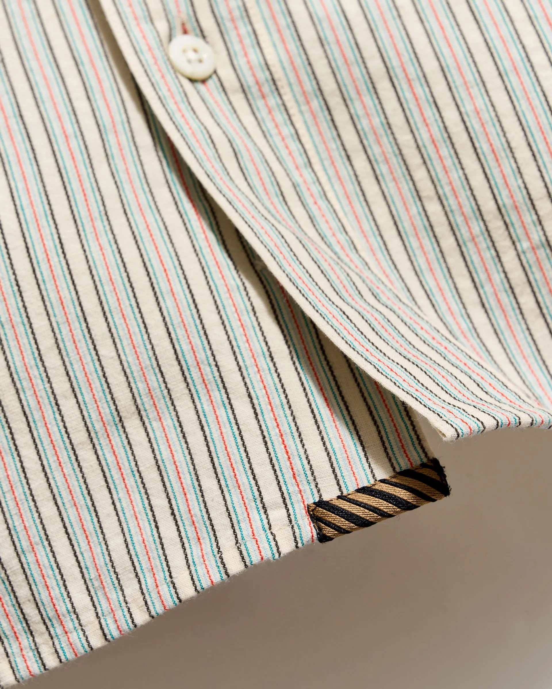 Short Sleeve Dobby Stripe Donelson Shirt sold by Billy Reid product image thumbnail 4