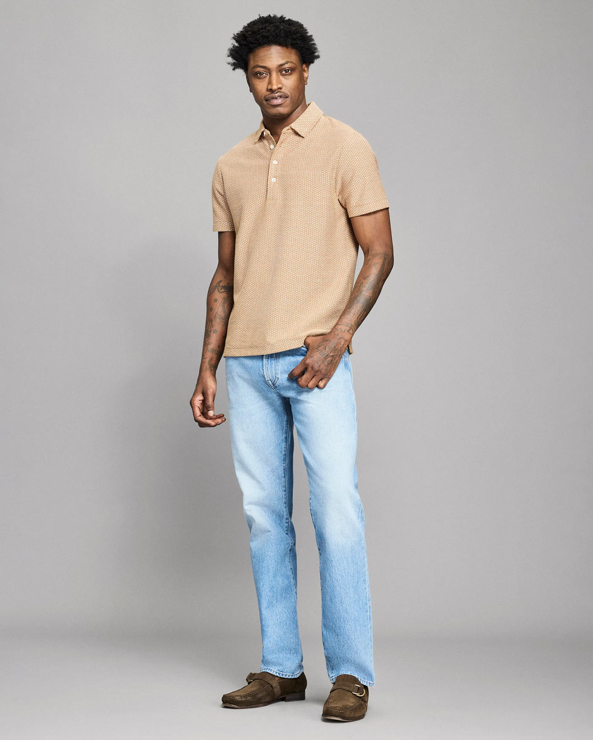 Domino Jacquard Polo sold by Billy Reid product image thumbnail 2