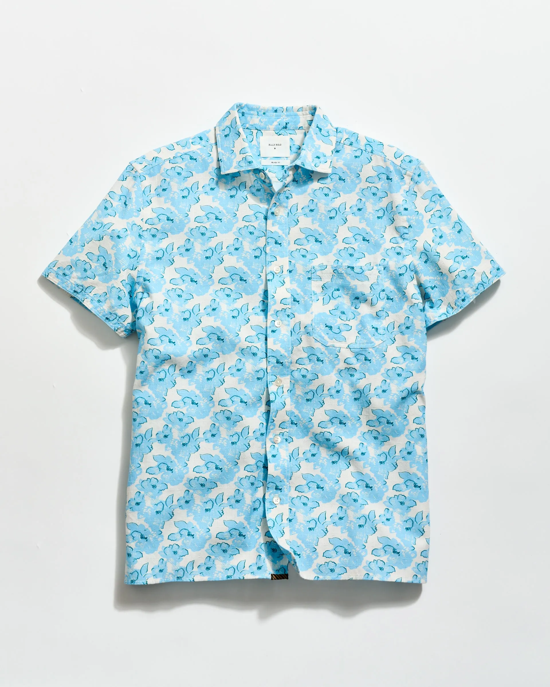 Short Sleeve Textured Painted Floral Treme Shirt sold by Billy Reid