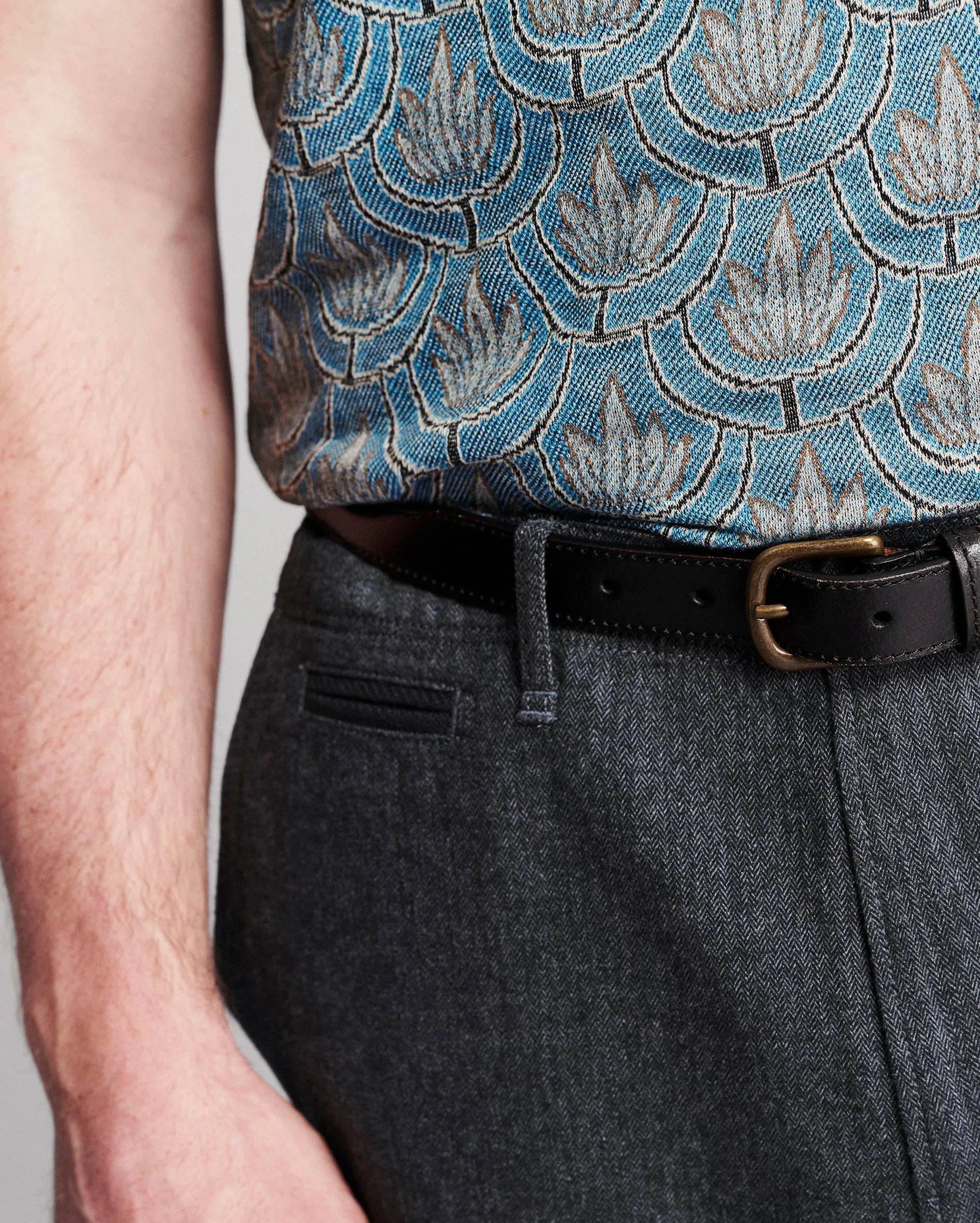 Numajiri Andrews Floral Polo sold by Billy Reid product image thumbnail 5