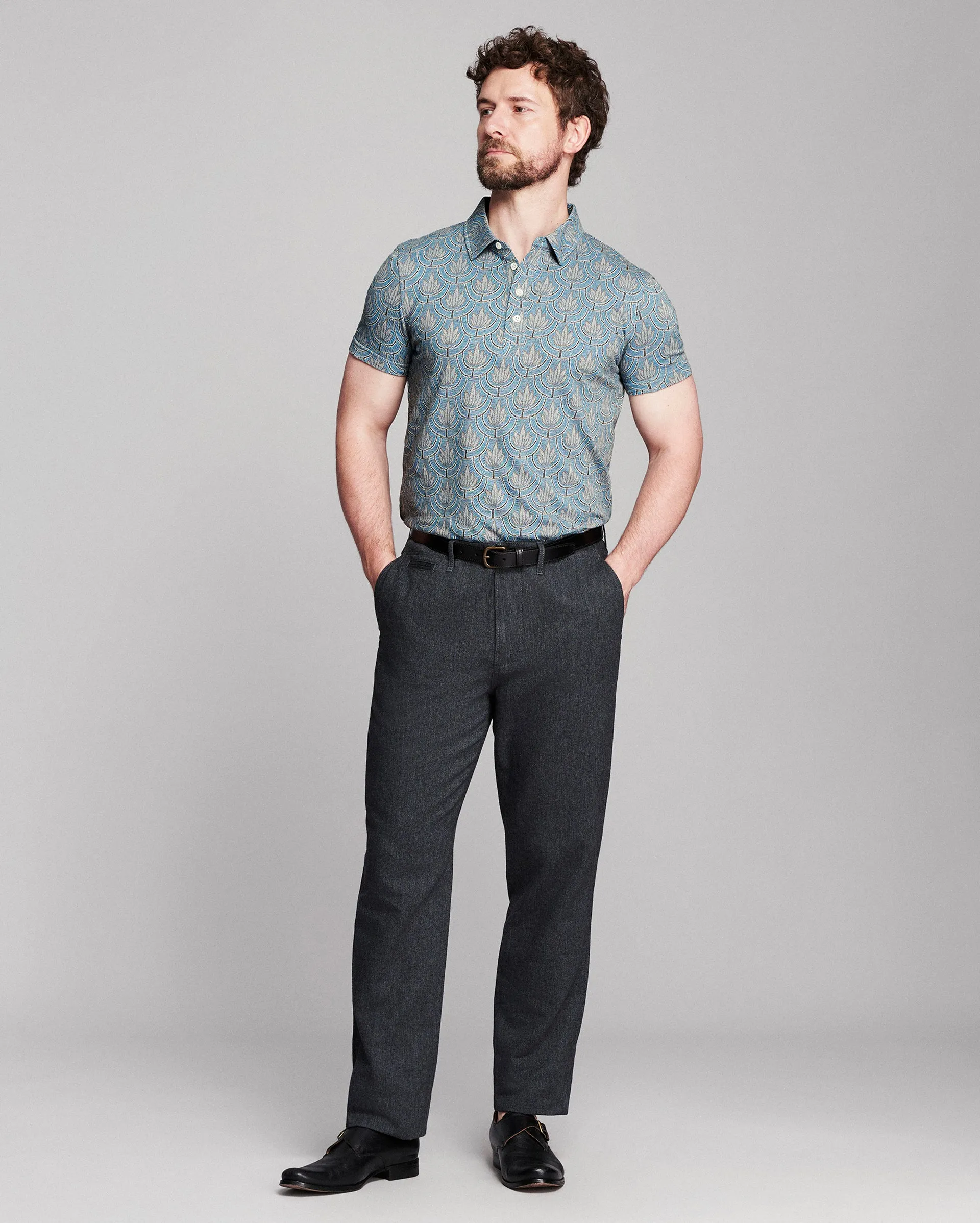 Numajiri Andrews Floral Polo sold by Billy Reid product image thumbnail 2