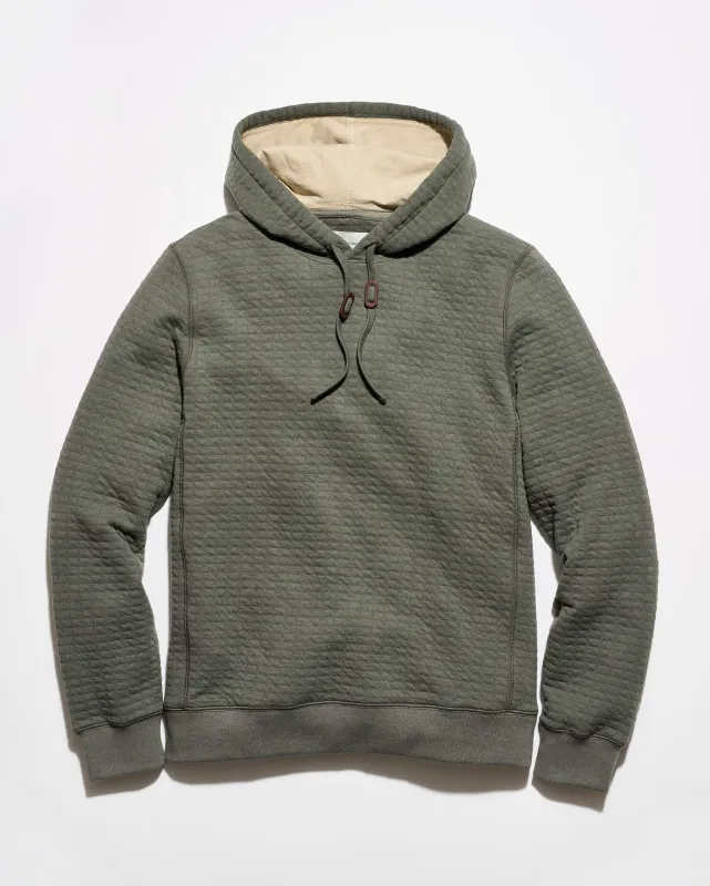 Box Quilt Hoodie Pullover made by Billy Reid