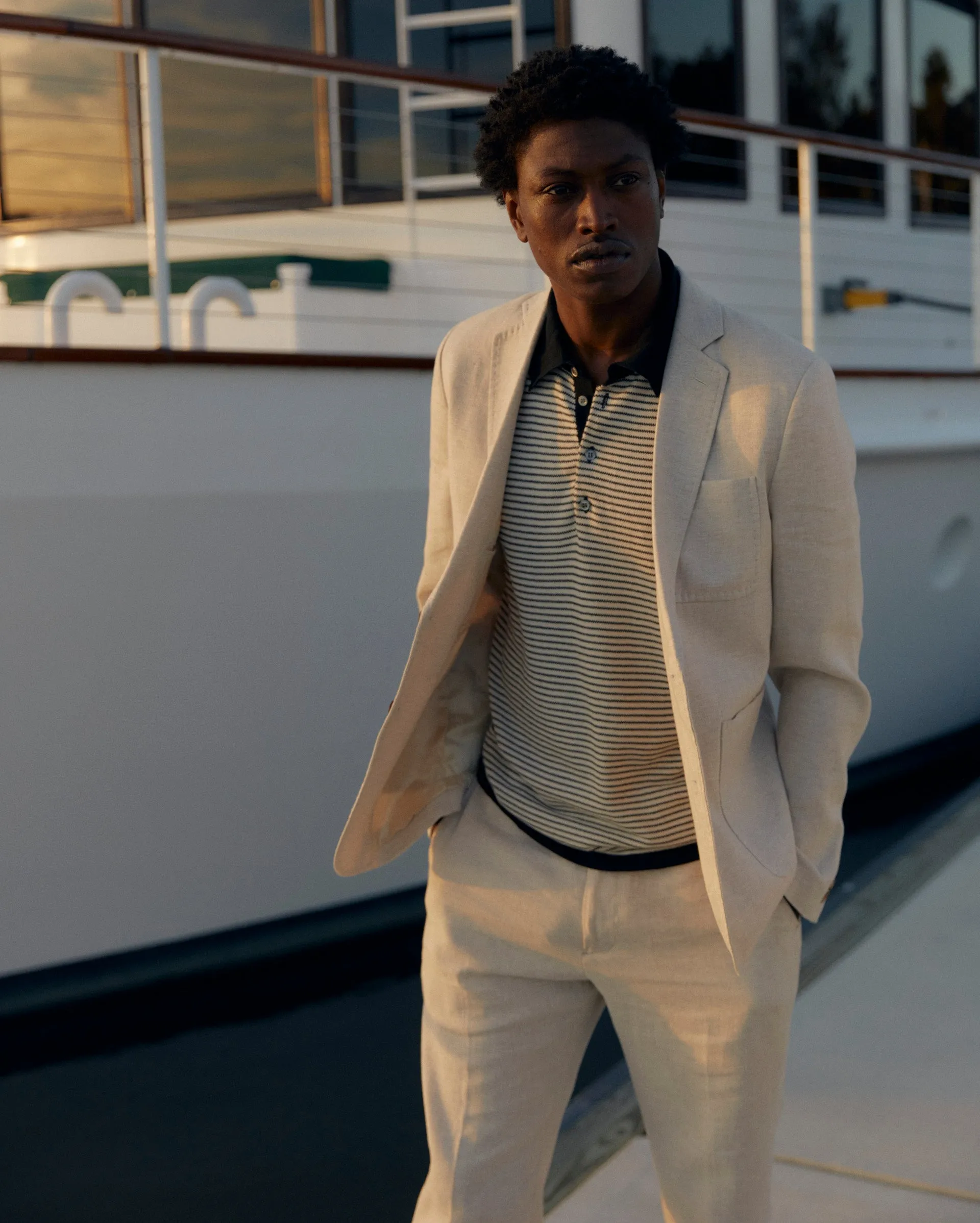 Stripe Sweater Polo sold by Billy Reid product image thumbnail 2