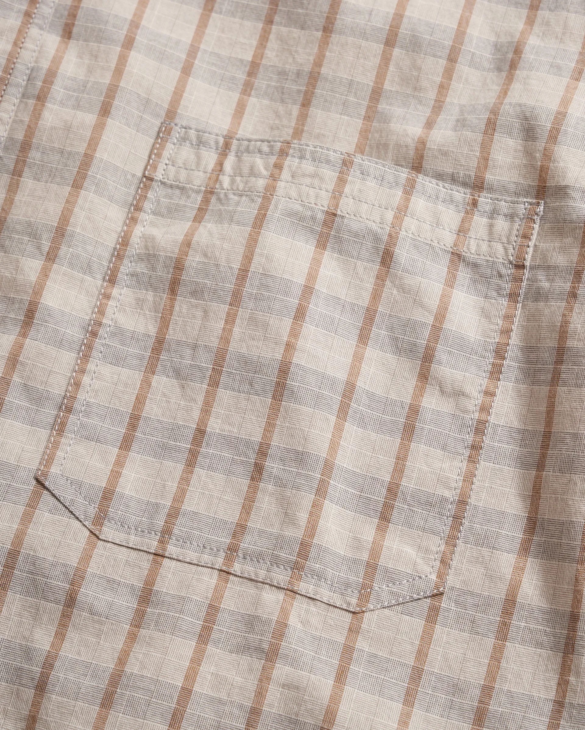 Stripe Basket Weave Plaid Tuscumbia Shirt Button Down sold by Billy Reid product image thumbnail 4