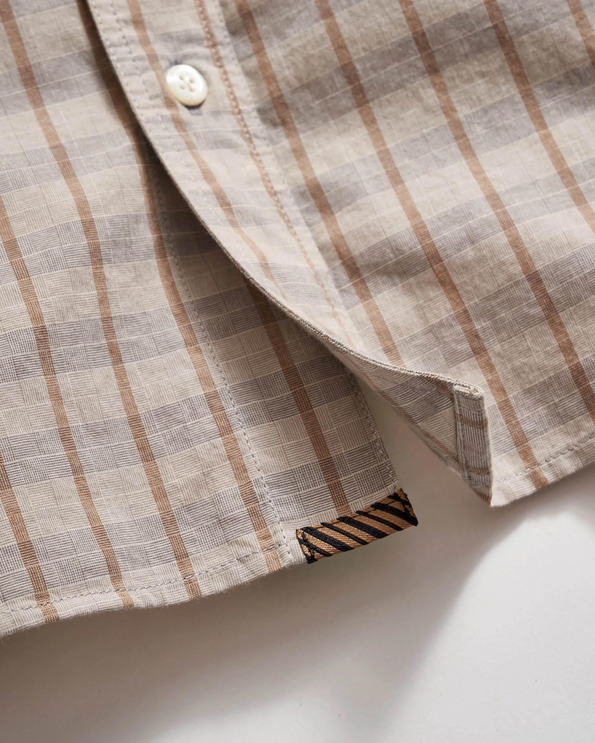 Stripe Basket Weave Plaid Tuscumbia Shirt Button Down sold by Billy Reid product image thumbnail 5