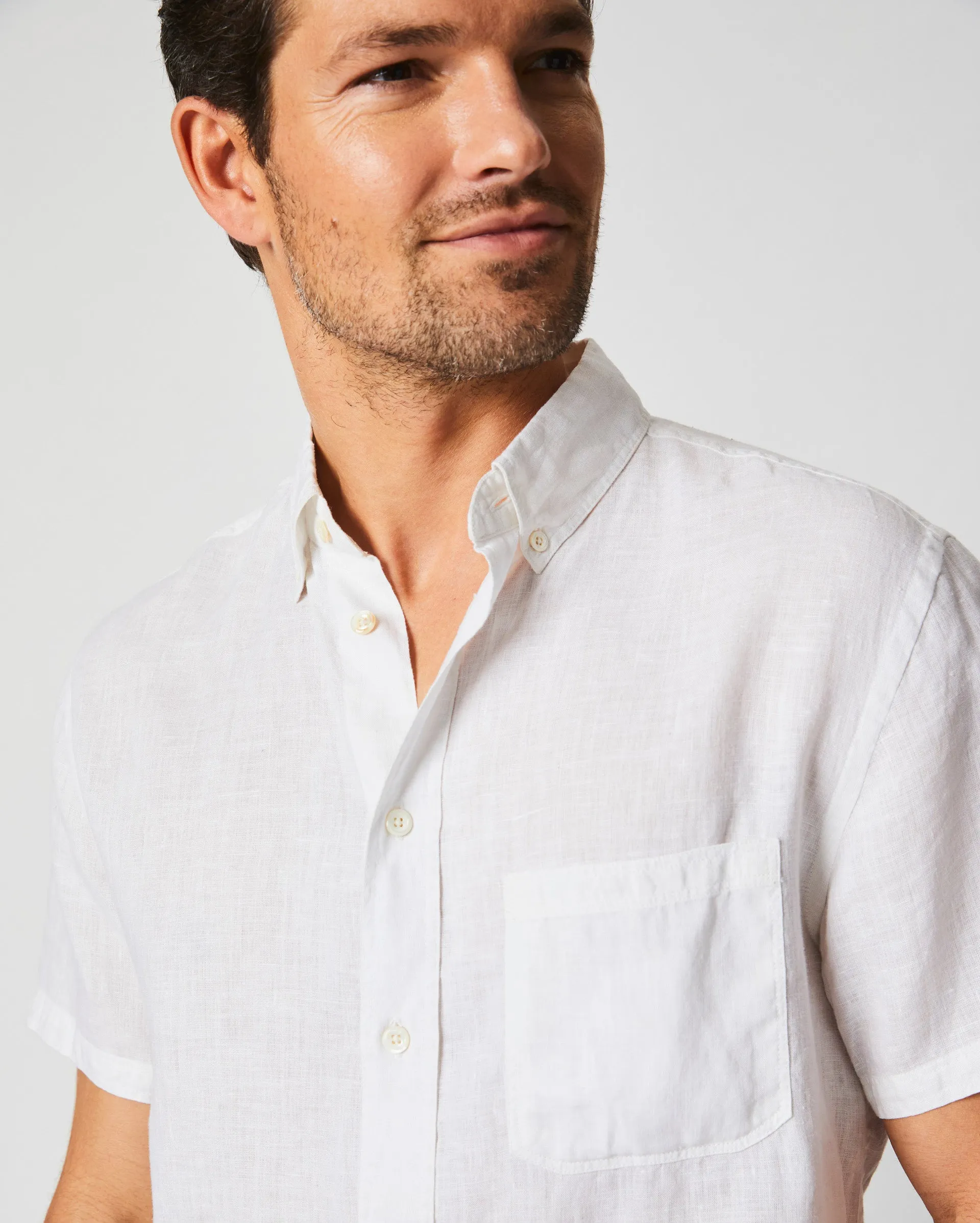 Short Sleeve Linen Tuscumbia Shirt Button Down sold by Billy Reid product image thumbnail 2
