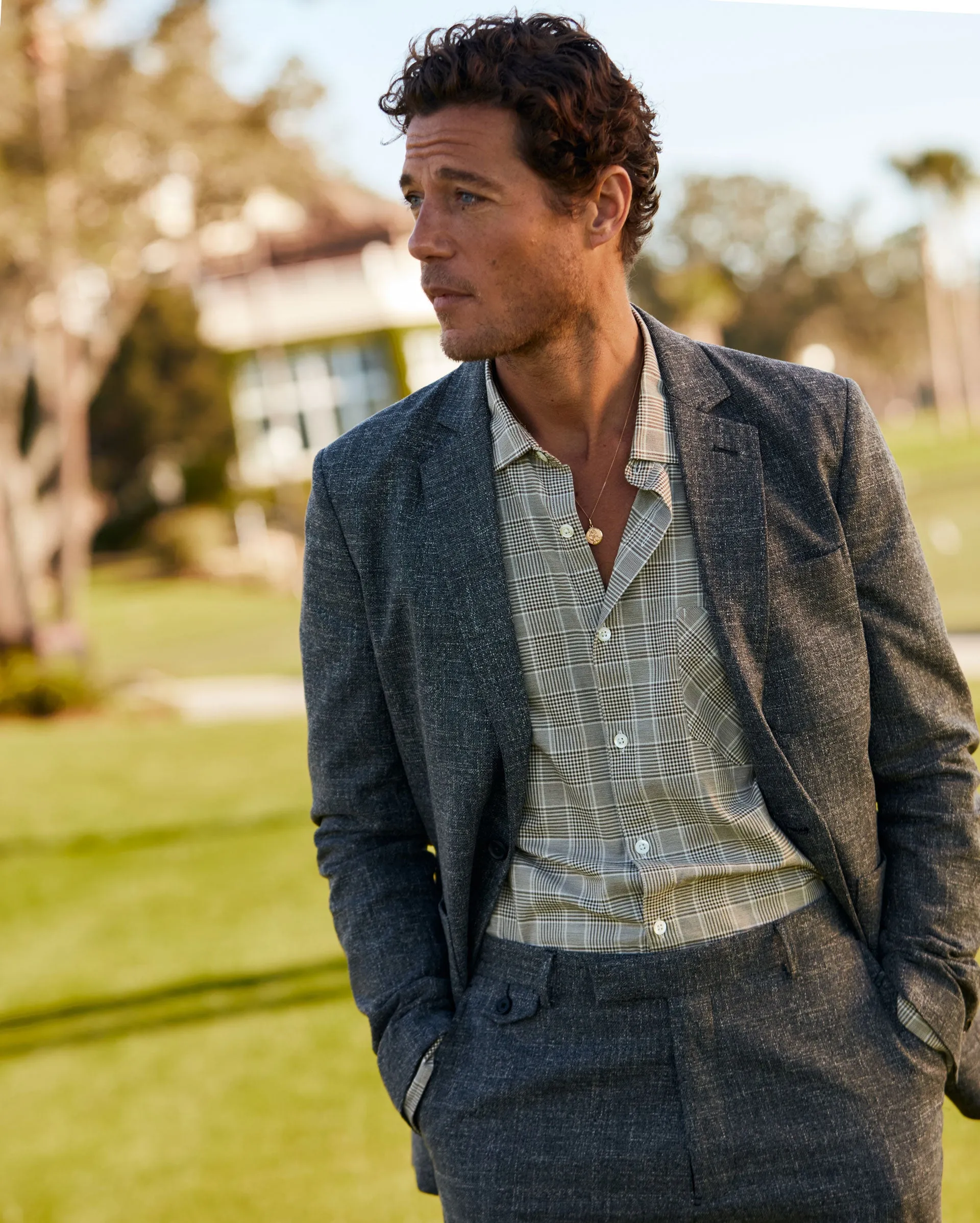 Oxford Glen Plaid John T Shirt sold by Billy Reid product image thumbnail 3