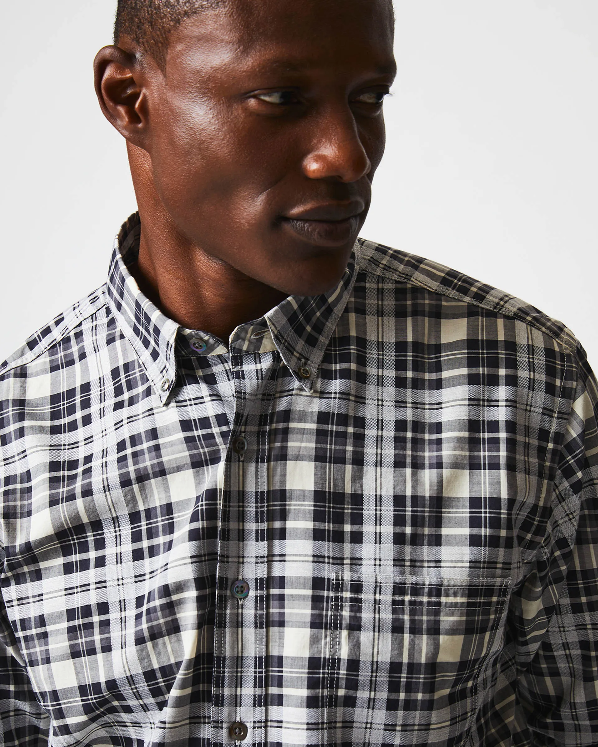 Melange Textural Plaid Tuscumbia Shirt Bd sold by Billy Reid product image thumbnail 5
