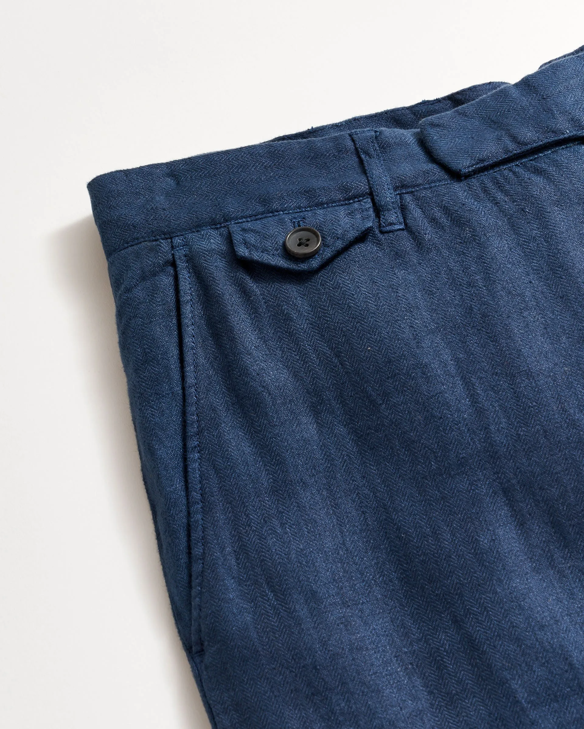 Garment Dyed Linen Flat Front Trouser sold by Billy Reid product image thumbnail 3