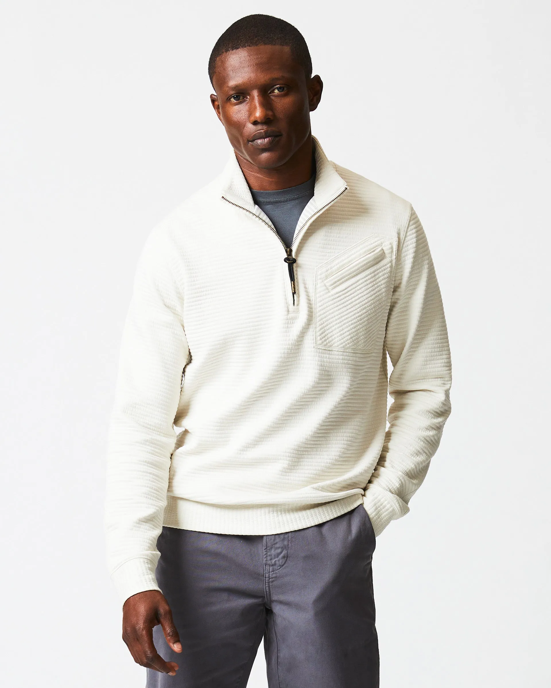 Quilted Half Zip sold by Billy Reid product image thumbnail 2