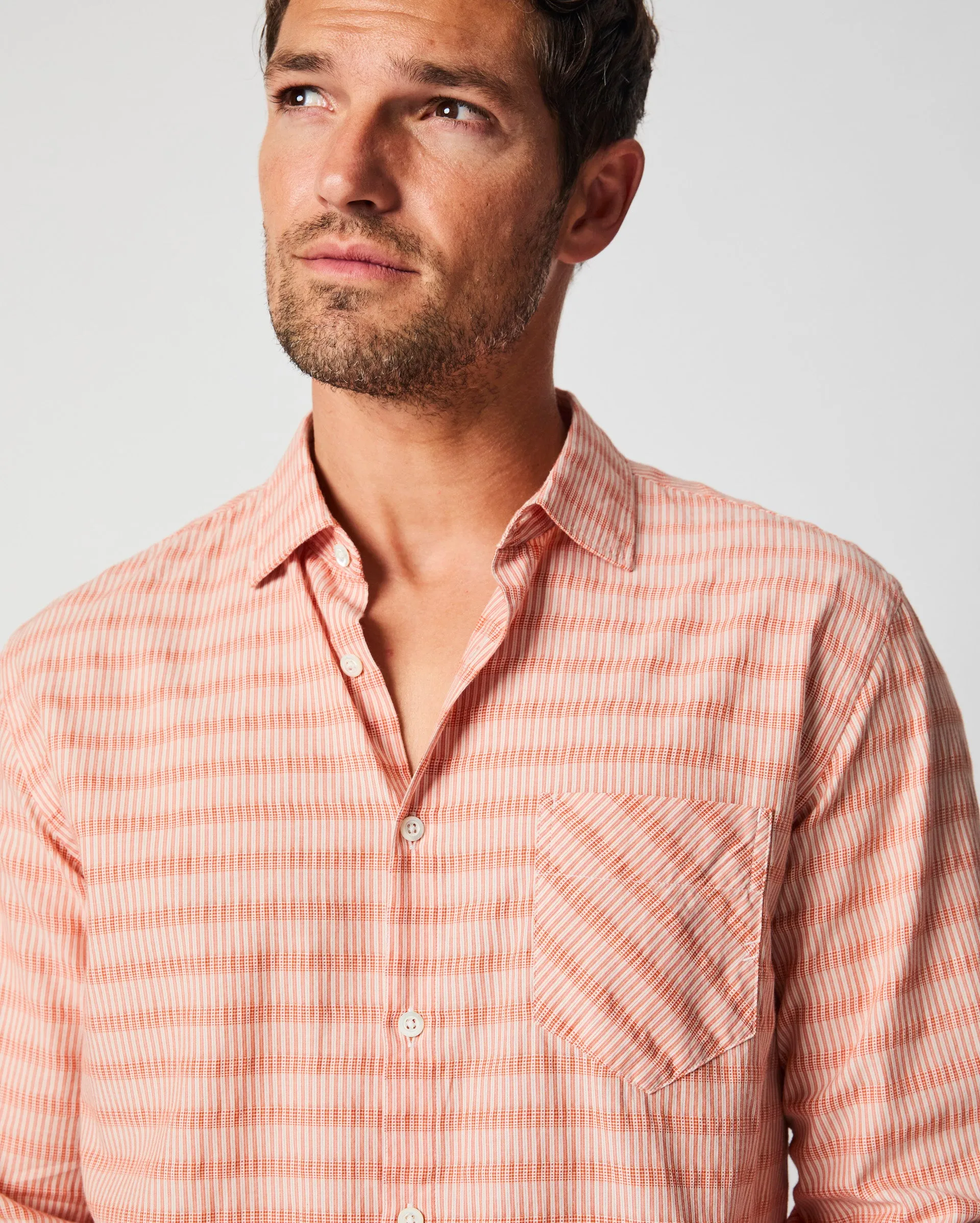 Textural Stripe John T Shirt sold by Billy Reid product image thumbnail 2