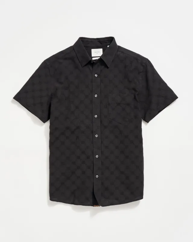 SHORT SLEEVE JACQUARD CYPRESS SHIRT sold by Billy Reid
