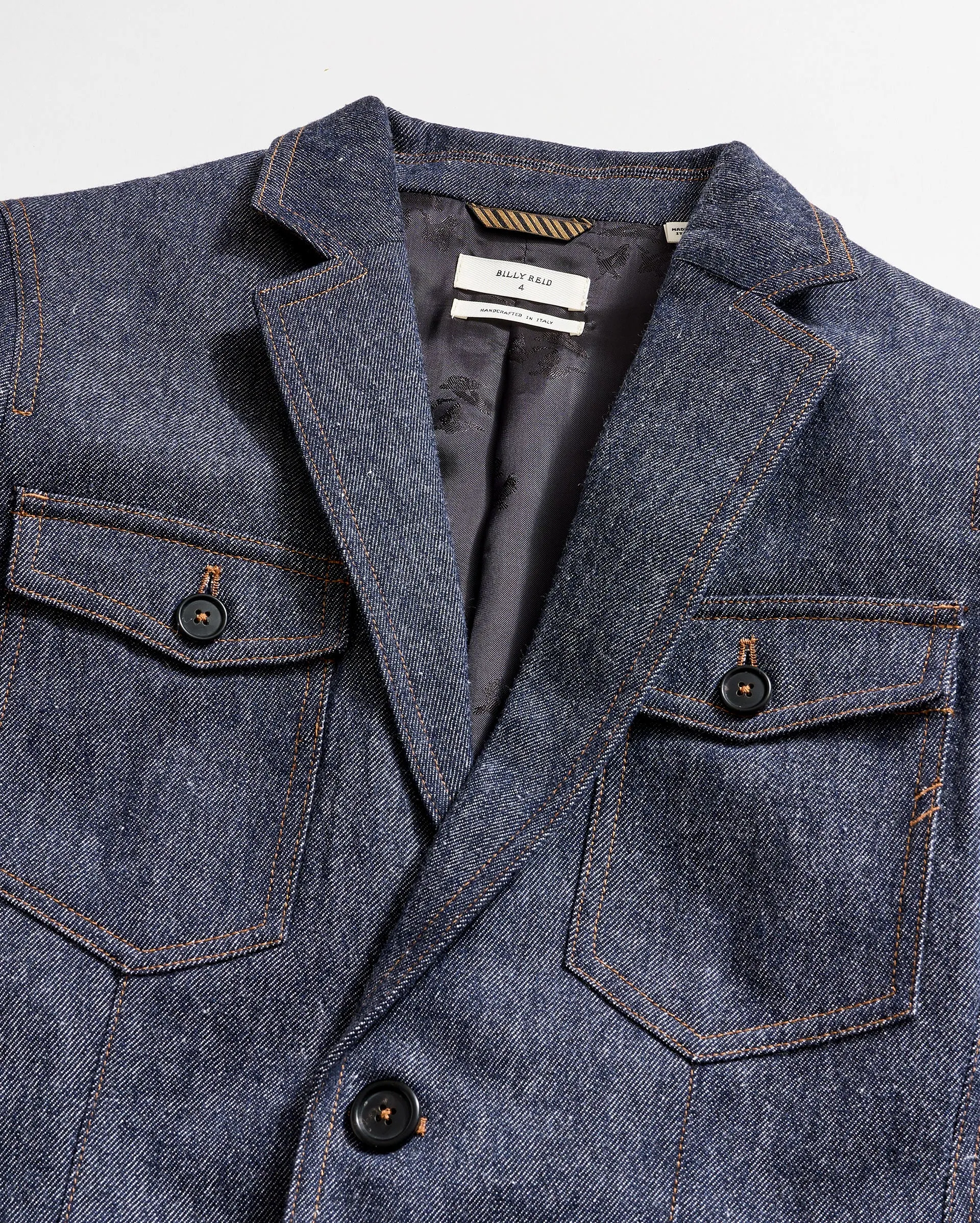 Wool Denim Blazer sold by Billy Reid product image thumbnail 3