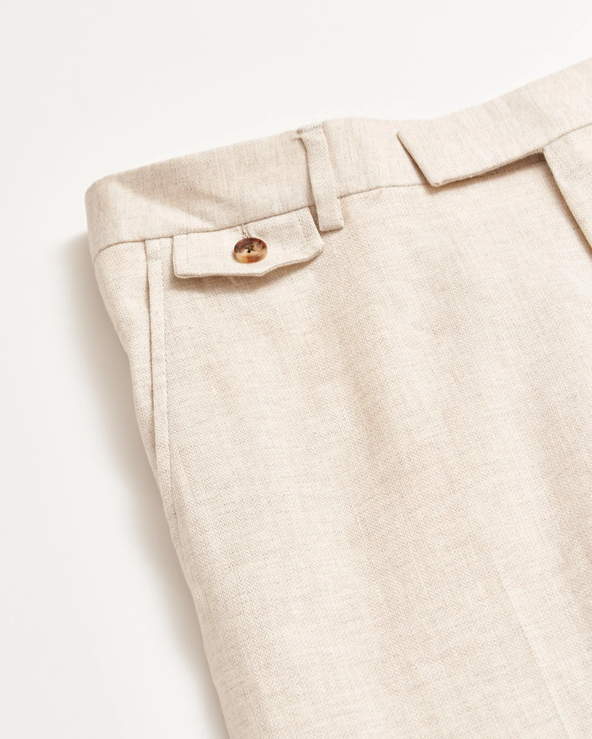 Herringbone Flat Front Trouser sold by Billy Reid product image thumbnail 4