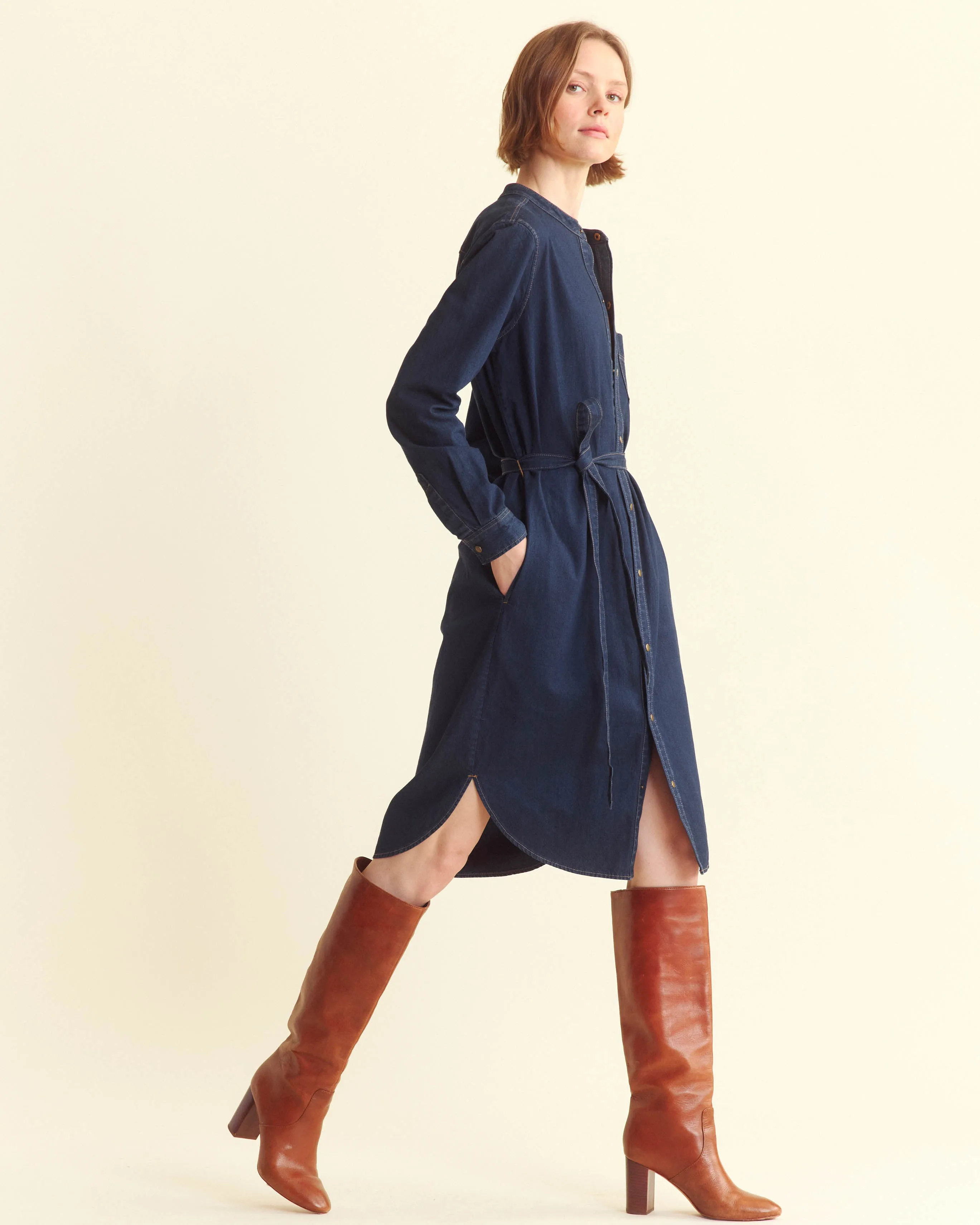 Shoals Denim Shirttail Dress sold by Billy Reid product image thumbnail 2
