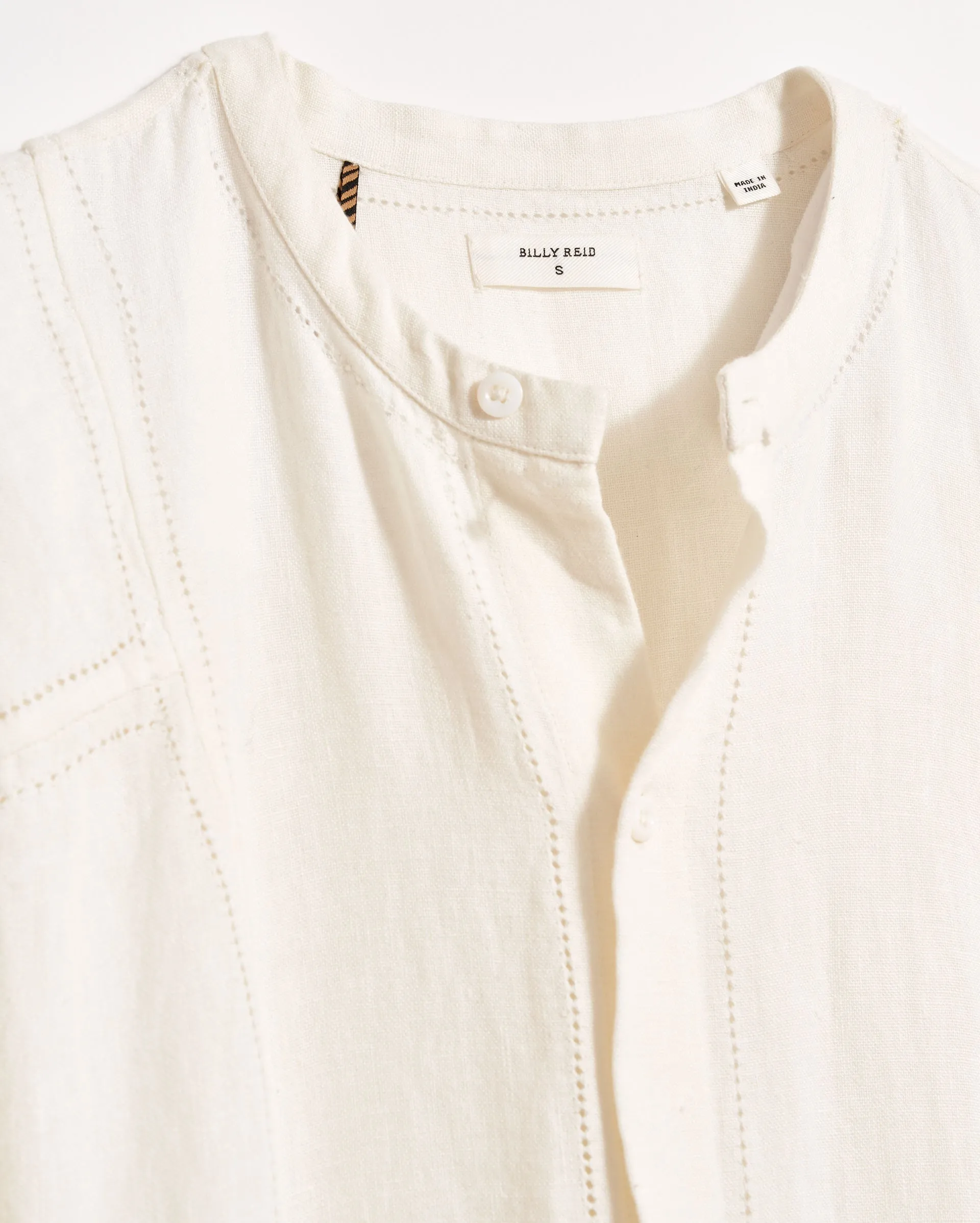 Linen Pointelle Shirt Dress sold by Billy Reid product image thumbnail 4