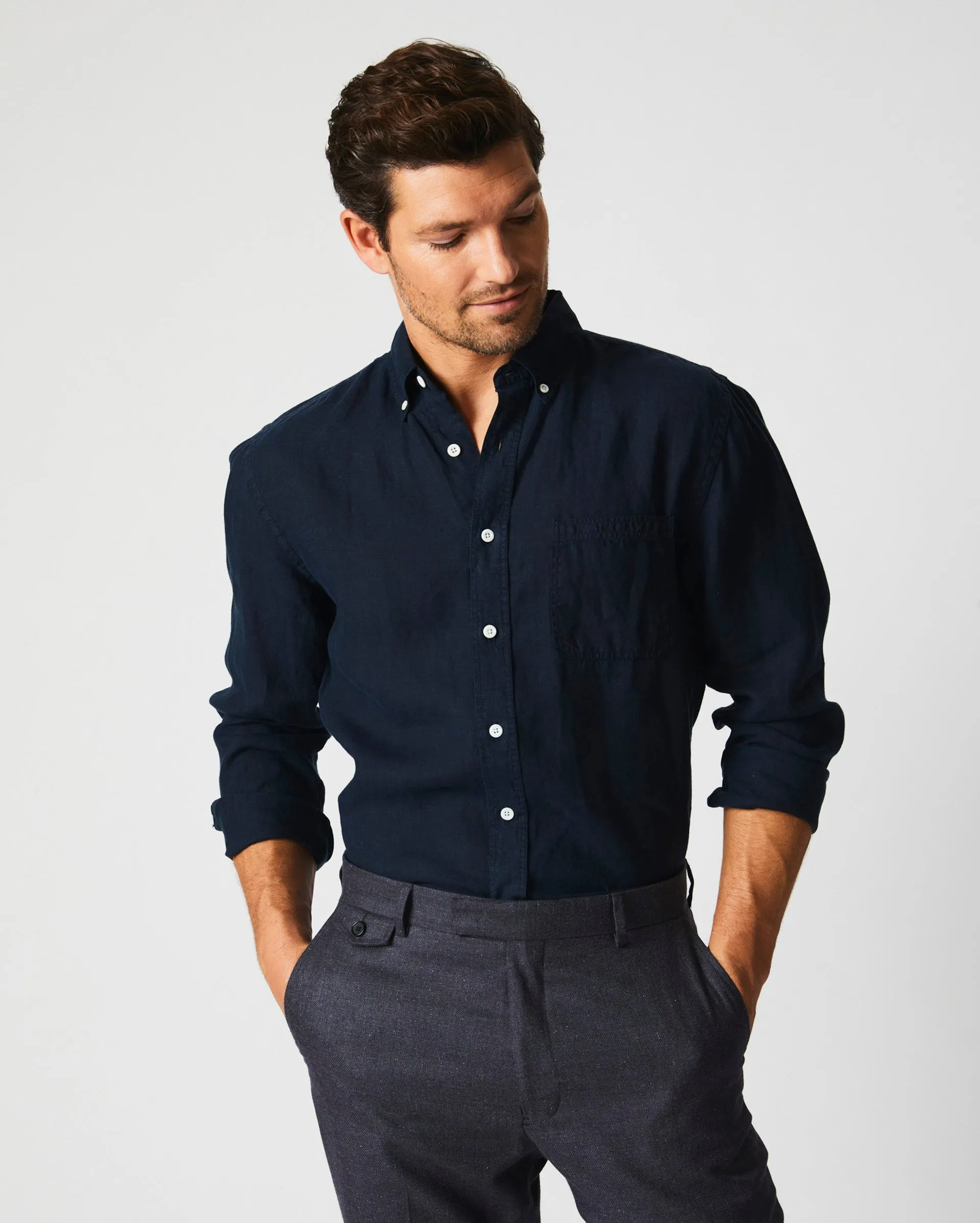 Tuscumbia Linen Shirt Button Down sold by Billy Reid product image thumbnail 2