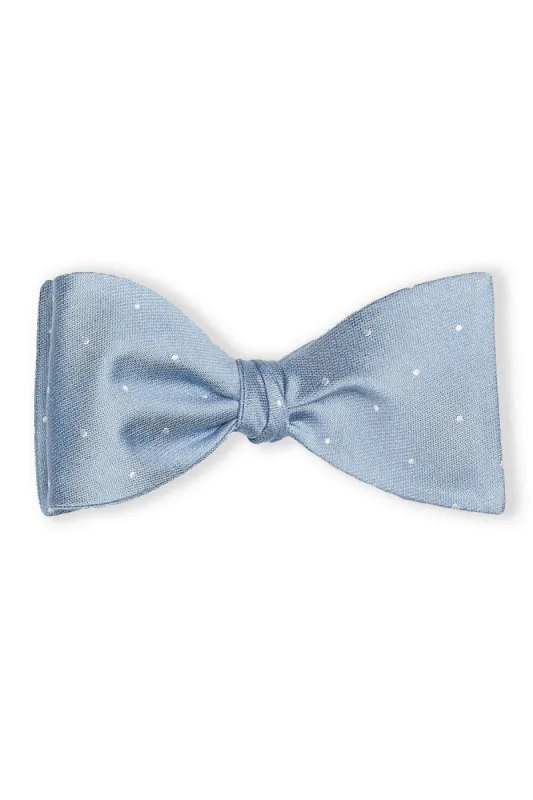 Daniel Bow Tie - Dusty Blue Dot sold by Birdy Grey