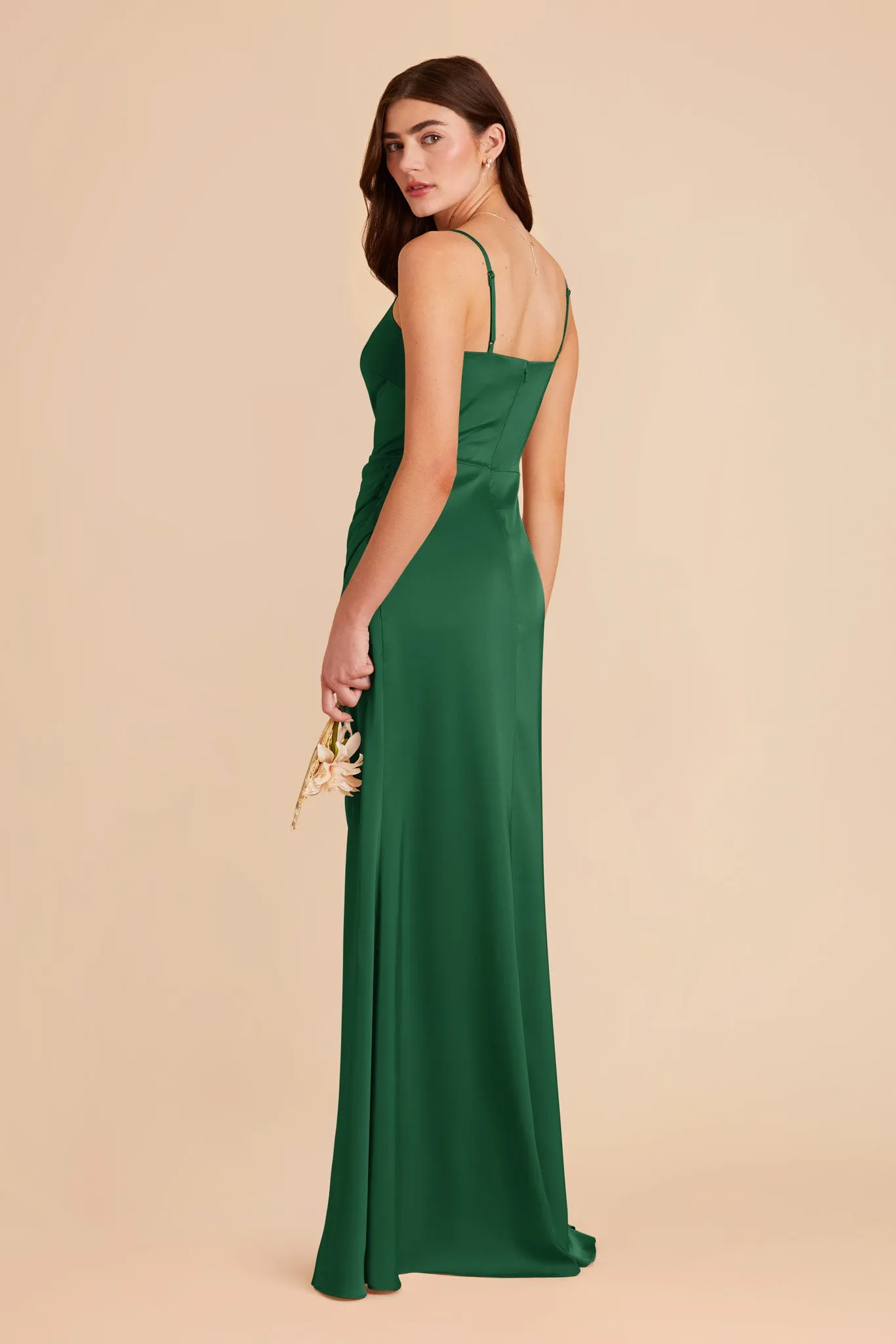 Jennifer Matte Satin Dress - Forest Green sold by Birdy Grey product image thumbnail 4