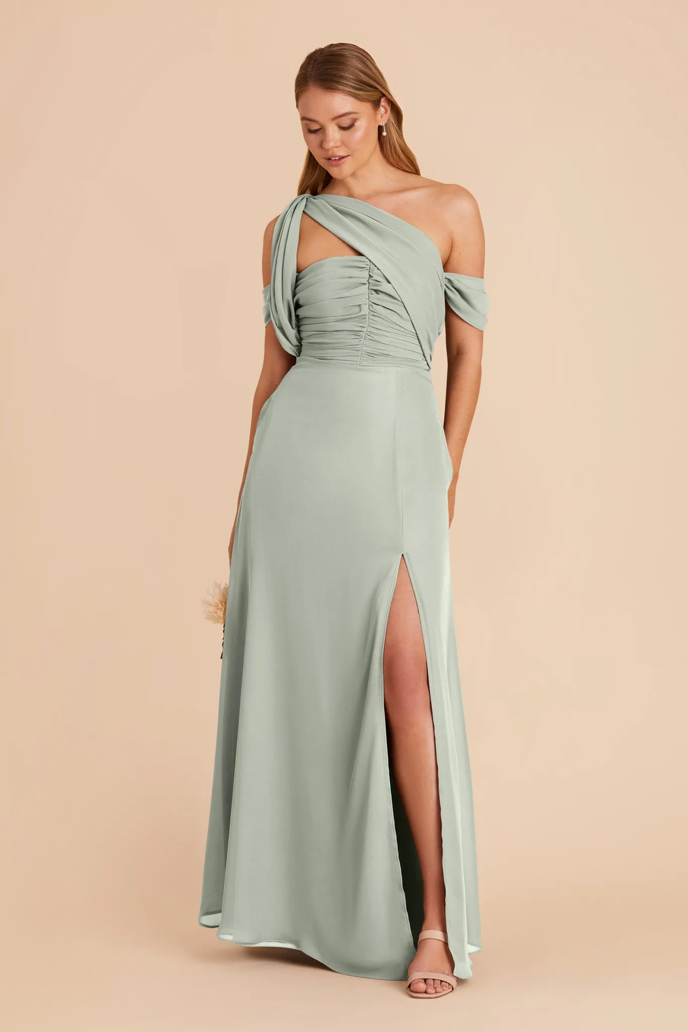 Cara Chiffon Dress - Sage sold by Birdy Grey product image thumbnail 5
