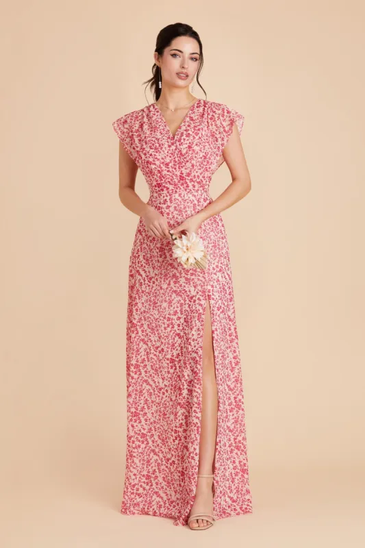 Violet Chiffon Dress - Pink Dreamy Ditsy sold by Birdy Grey