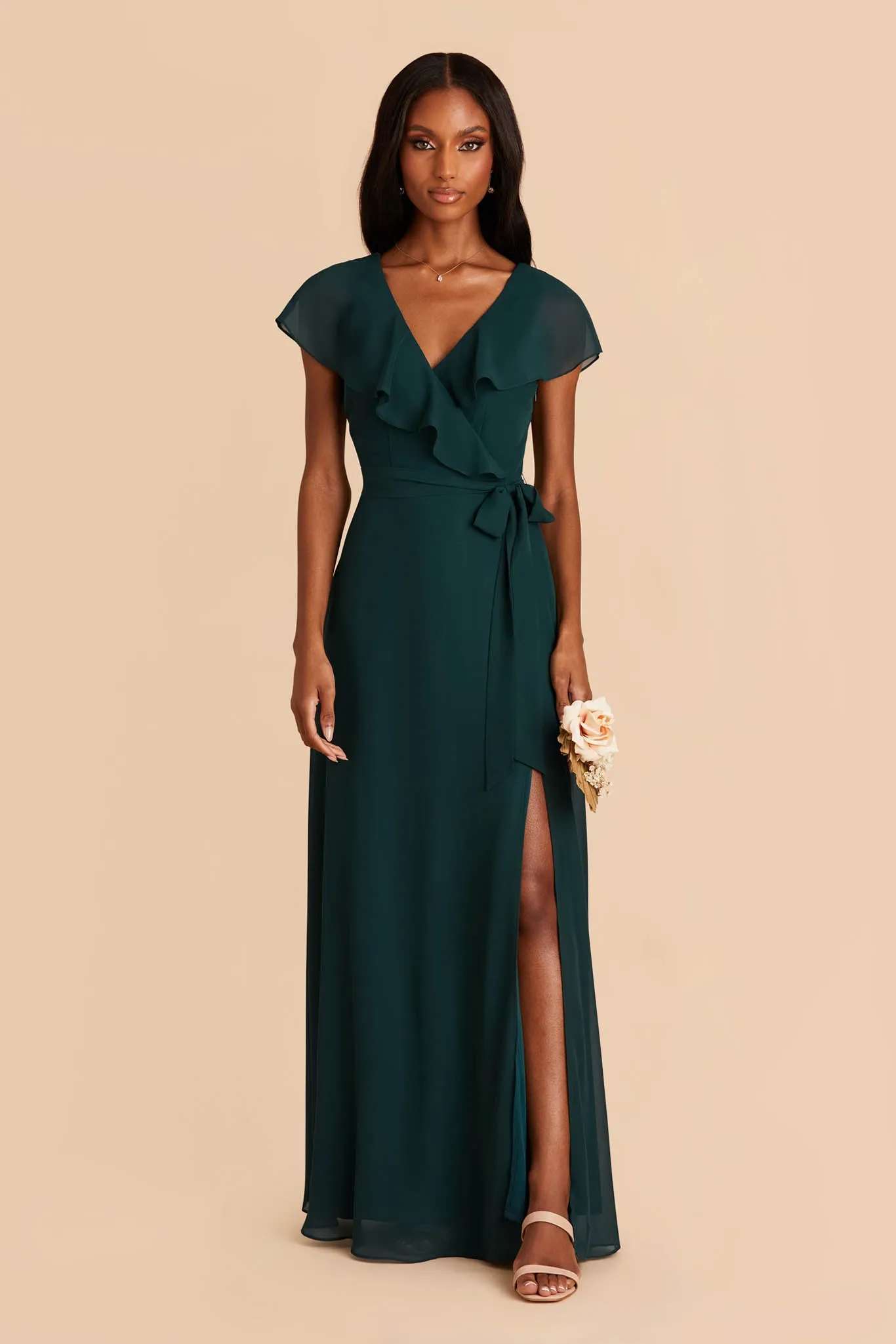 Jackson Chiffon Dress - Emerald sold by Birdy Grey product image thumbnail 2