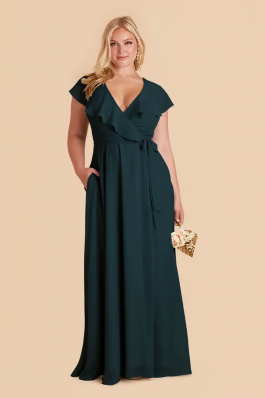 Jackson Chiffon Dress - Emerald sold by Birdy Grey