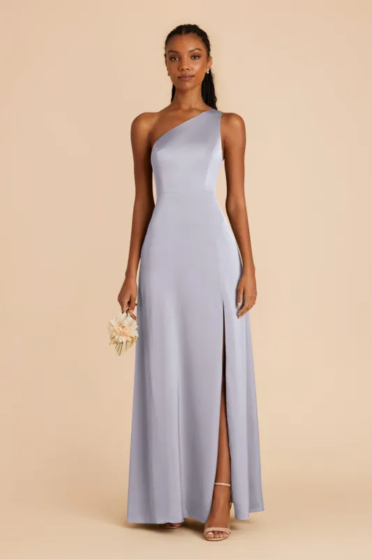 Kira Matte Satin Dress - Periwinkle Blue sold by Birdy Grey