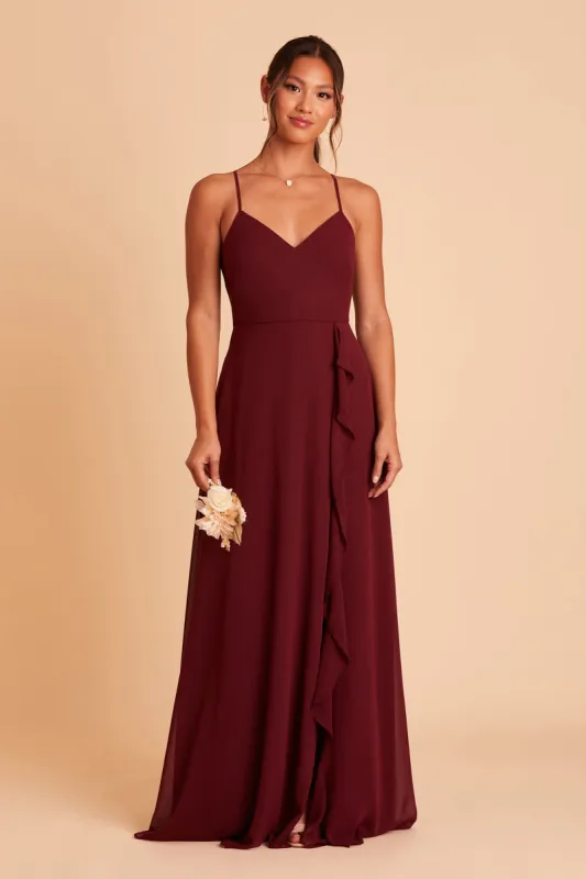 Theresa Chiffon Dress - Cabernet sold by Birdy Grey