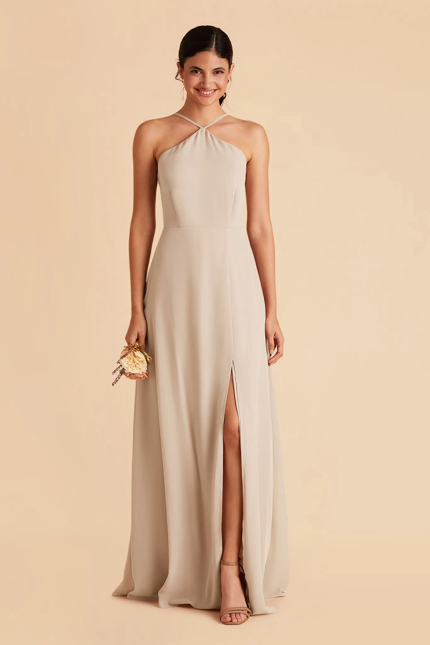 Juliet Chiffon Dress - Neutral Champagne sold by Birdy Grey product image thumbnail 5