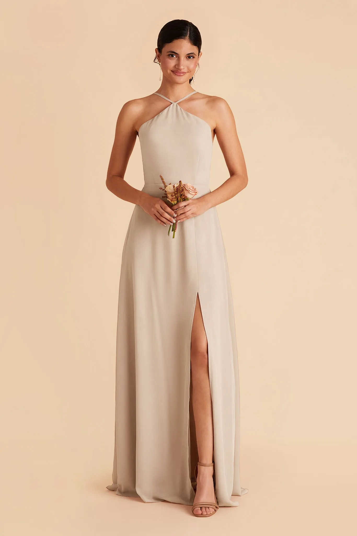 Juliet Chiffon Dress - Neutral Champagne sold by Birdy Grey product image thumbnail 4