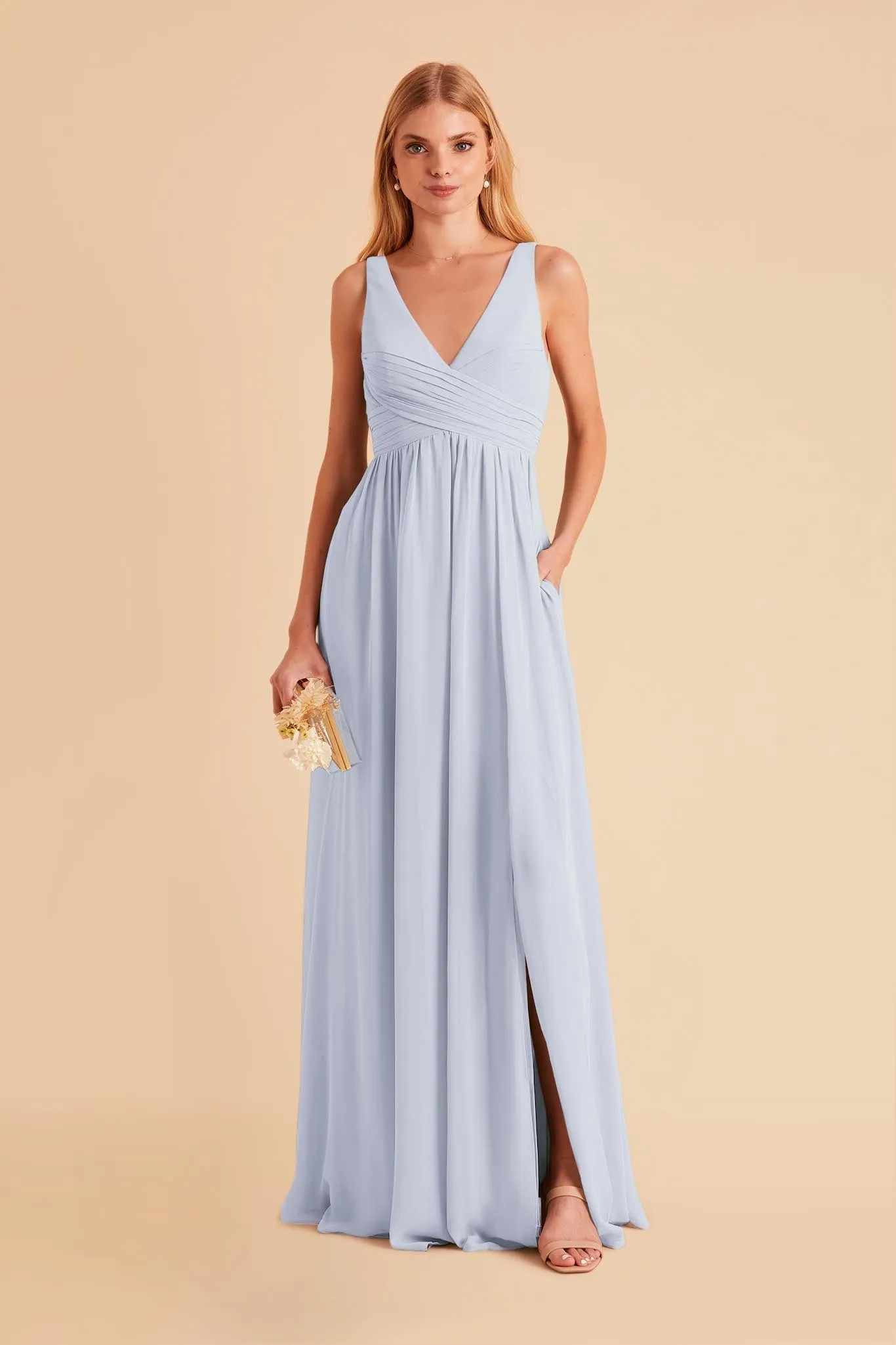 Laurie Empire Dress - Ice Blue sold by Birdy Grey product image thumbnail 5